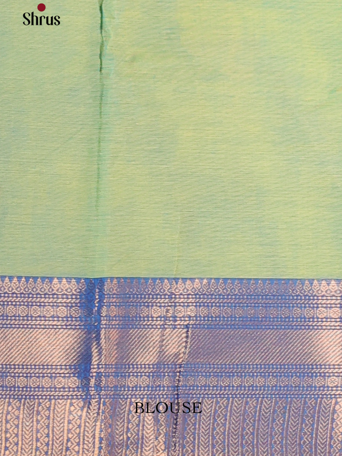 Pista Green with Blue - DDS10042 - Chettinad Cotton Saree - Shop on Shrus.com