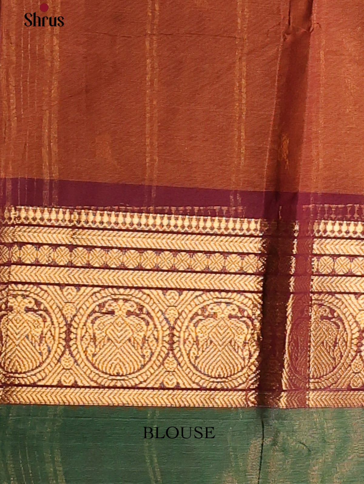 Coffee Brown with Dark Maroon - Chettinad Cotton Saree - DDS10054 - Shop on Shrus.com