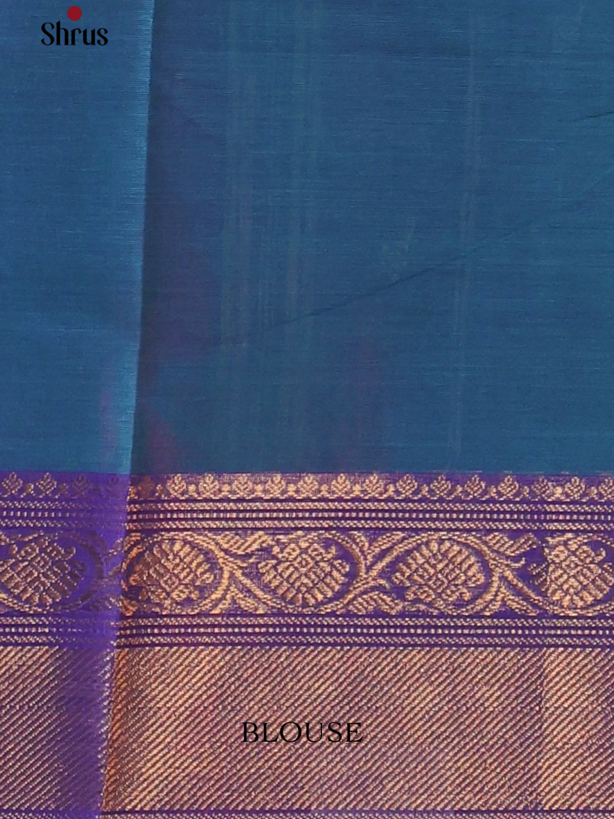 Peacock blue with Royal Blue - Chettinad Cotton Saree - DDS10061 - Shop on Shrus.com