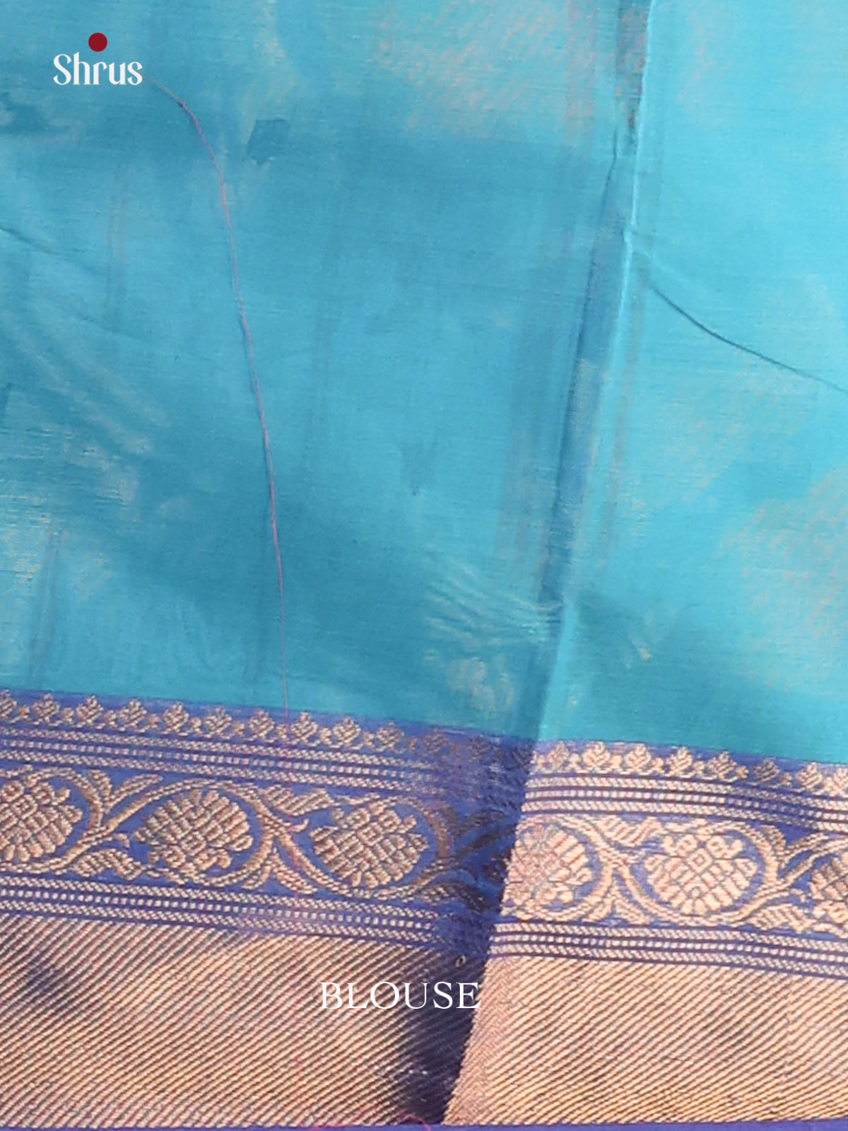 Exquisite Teal Chettinad Cotton Saree with Blue Zari Border & Self Pallu - Shop on Shrus.com