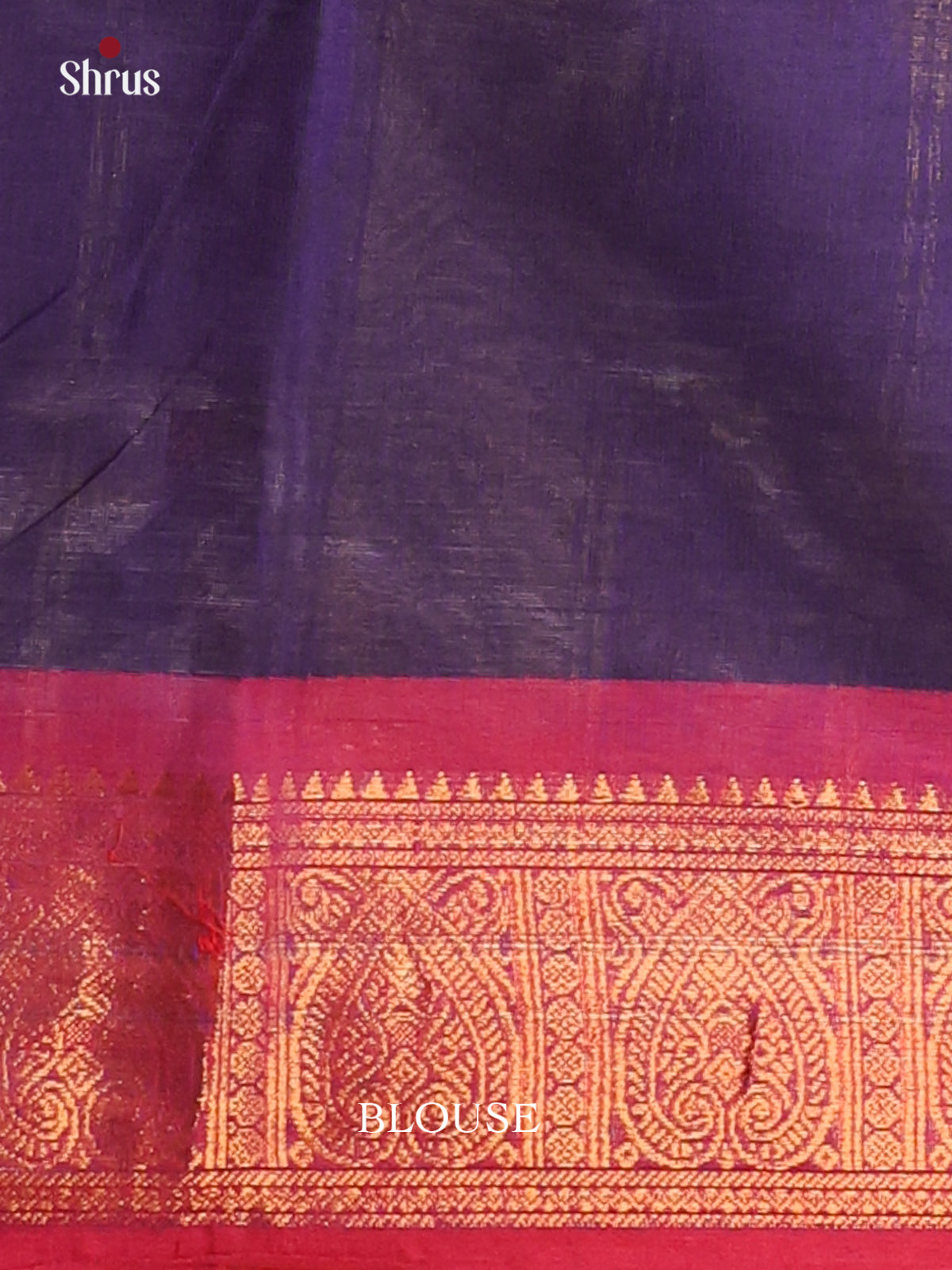 Navy Blue with Pink - Chettinad Cotton Saree - DDS10074 - Shop on Shrus.com