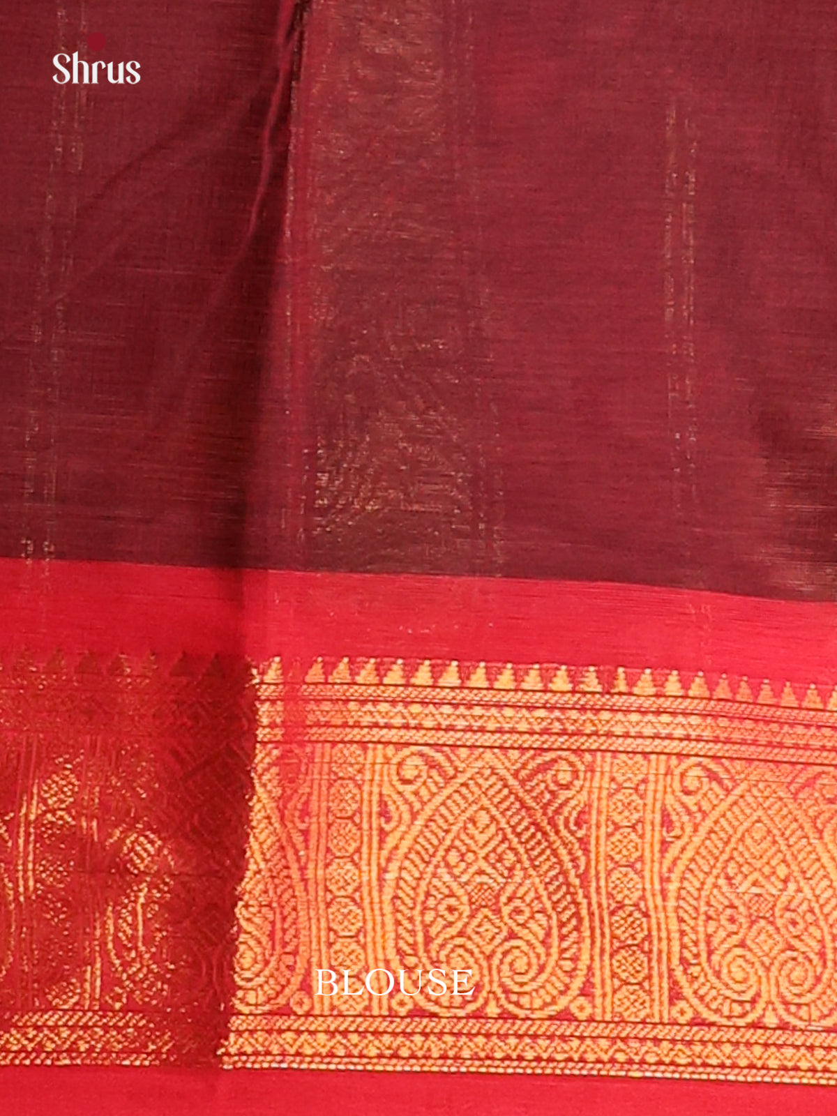 Dark Maroon with Red - Chettinad Cotton Saree - DDS10075 - Shop on Shrus.com