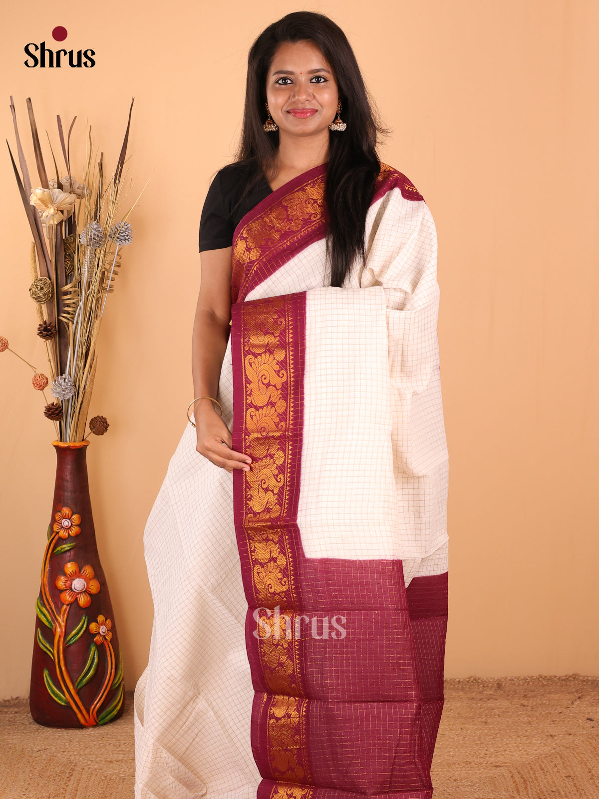 DDS11062 - Sungudi Cotton Saree - Shop on Shrus.com