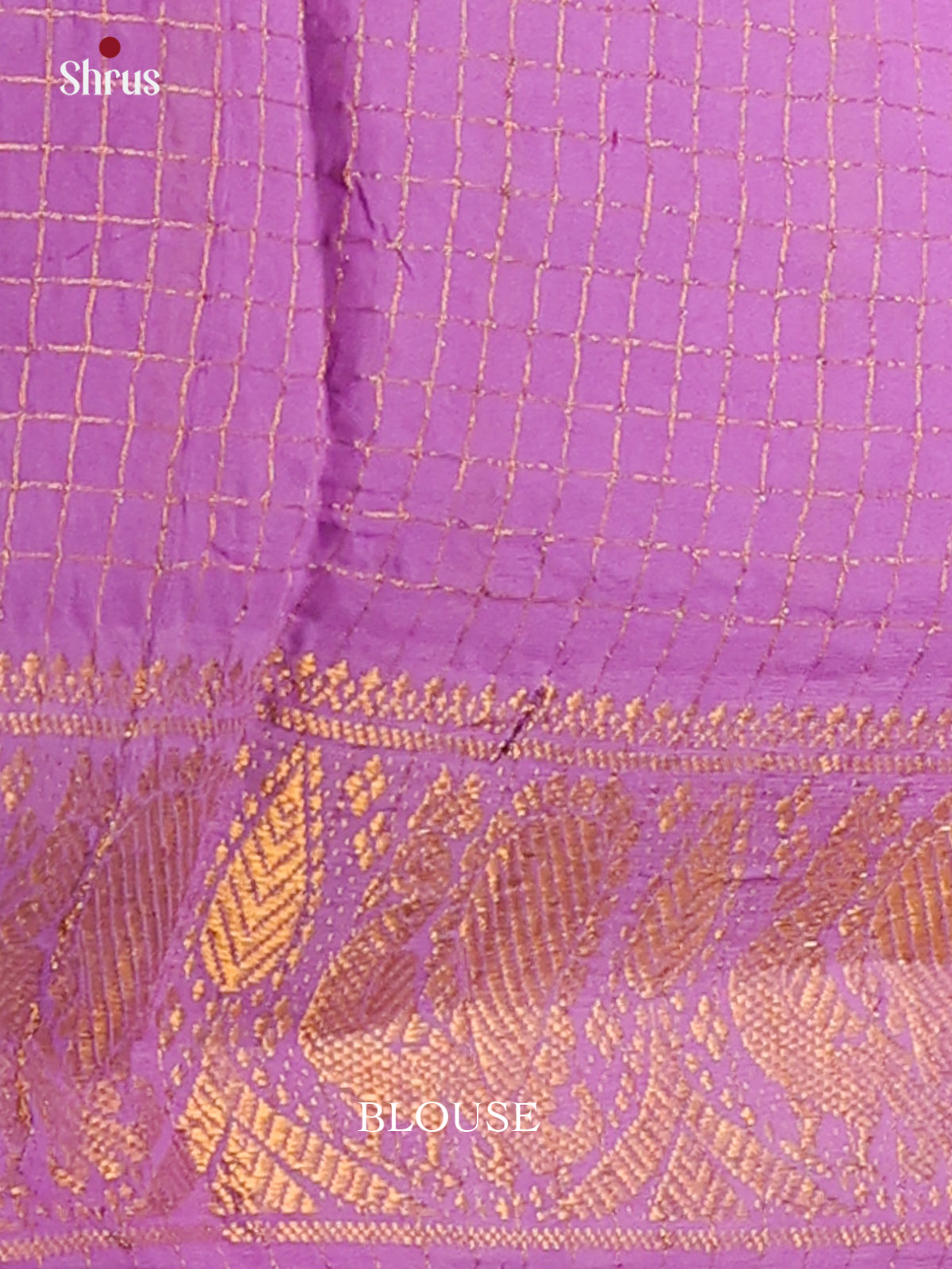 Cream with Lavender - DDS11079 - Sungudi Cotton Saree - Shop on Shrus.com