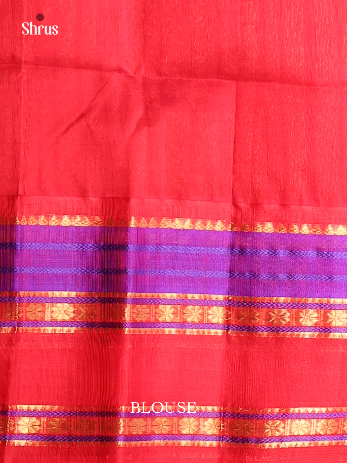 Elegant Off-White Silk Cotton Saree With Checks & Dot Buttas, Rettapet Border & Red Zari Pallu - Shop on Shrus.com