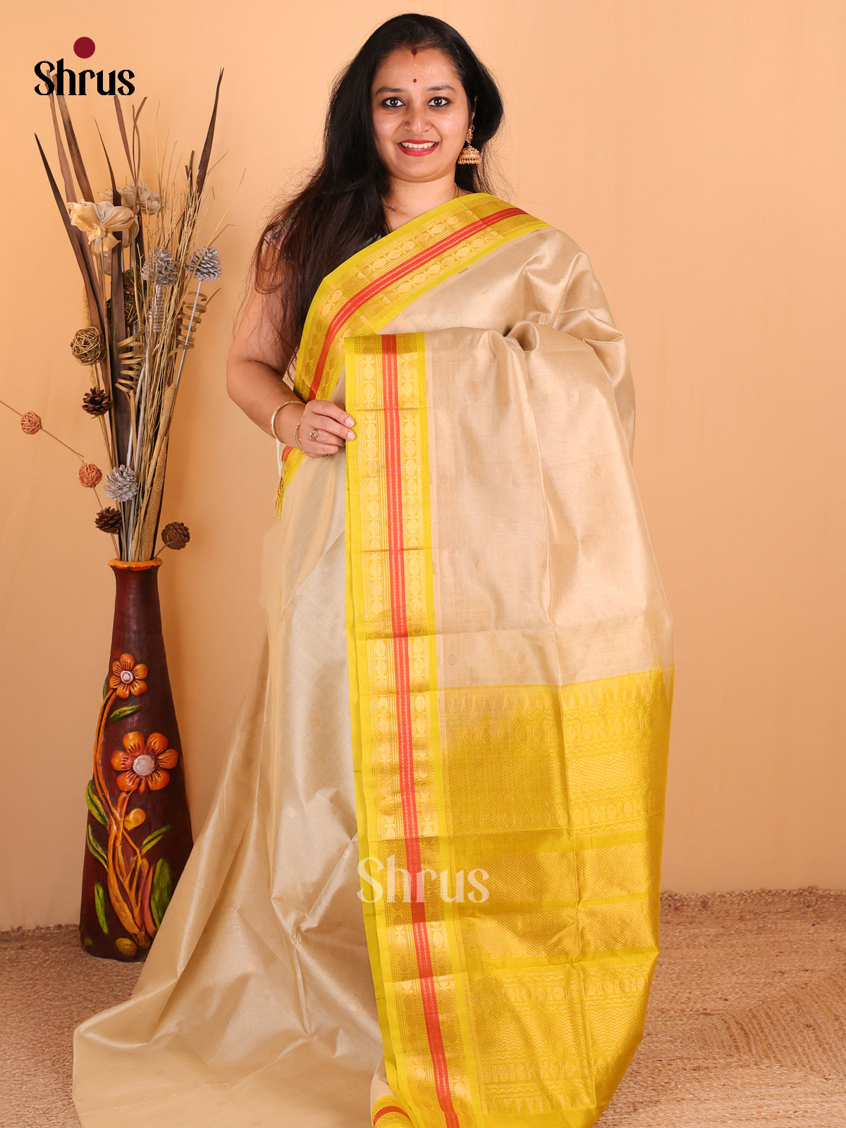 DDS12022 - Silk Cotton Saree - Shop on Shrus.com