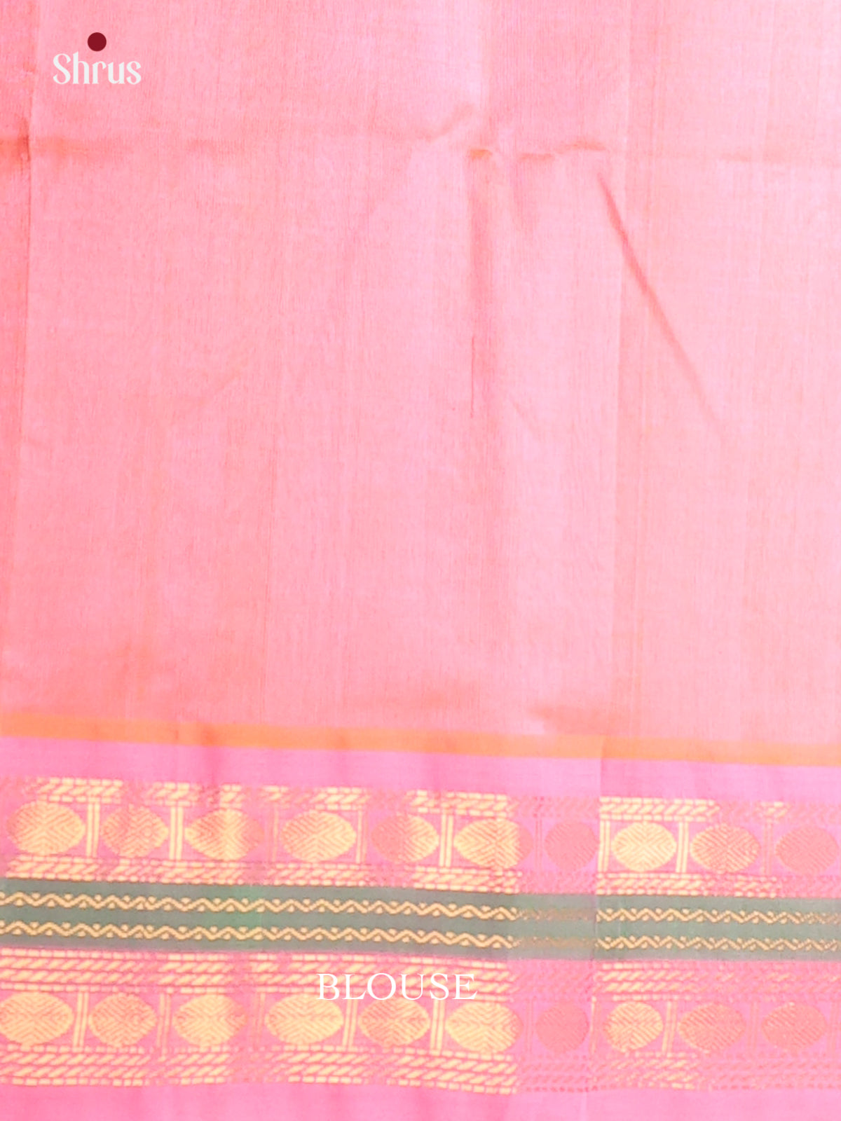 Serene Blue Silk Cotton Saree With Zari Buttas, Pink Border & Zari Woven Pallu - Shop on Shrus.com