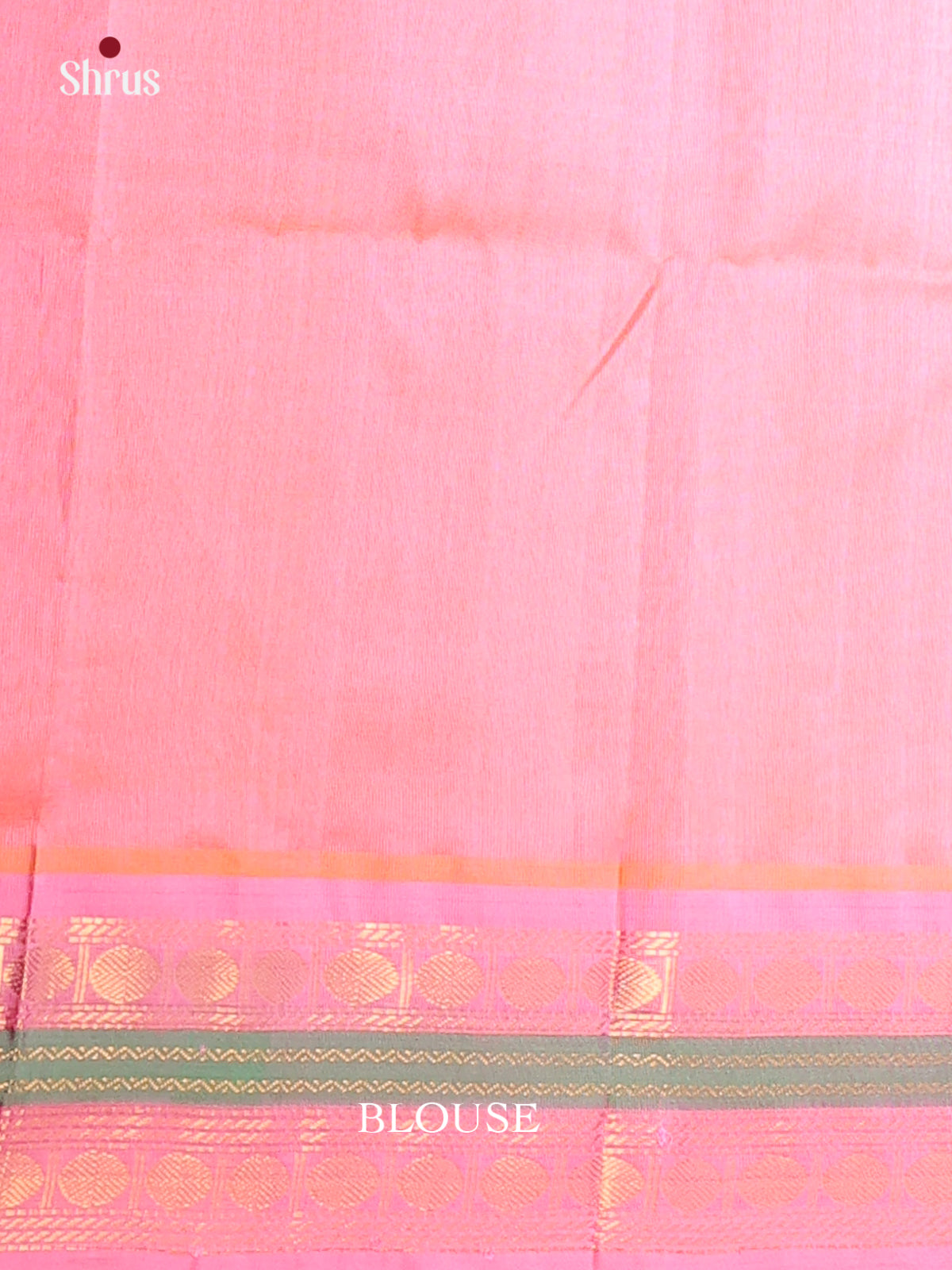 Double Shaded Green Silk Cotton Saree With Pink Rettapet Border & Zari Pallu - Shop on Shrus.com