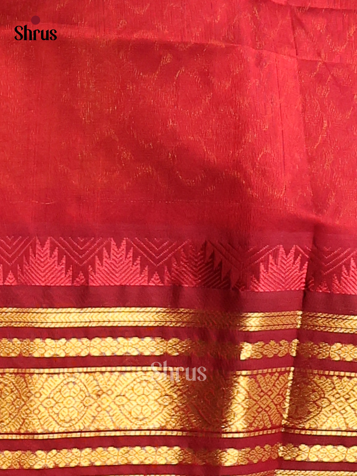 Yellow with Maroon - DDS12063 - Silk Cotton Saree - Shop on Shrus.com