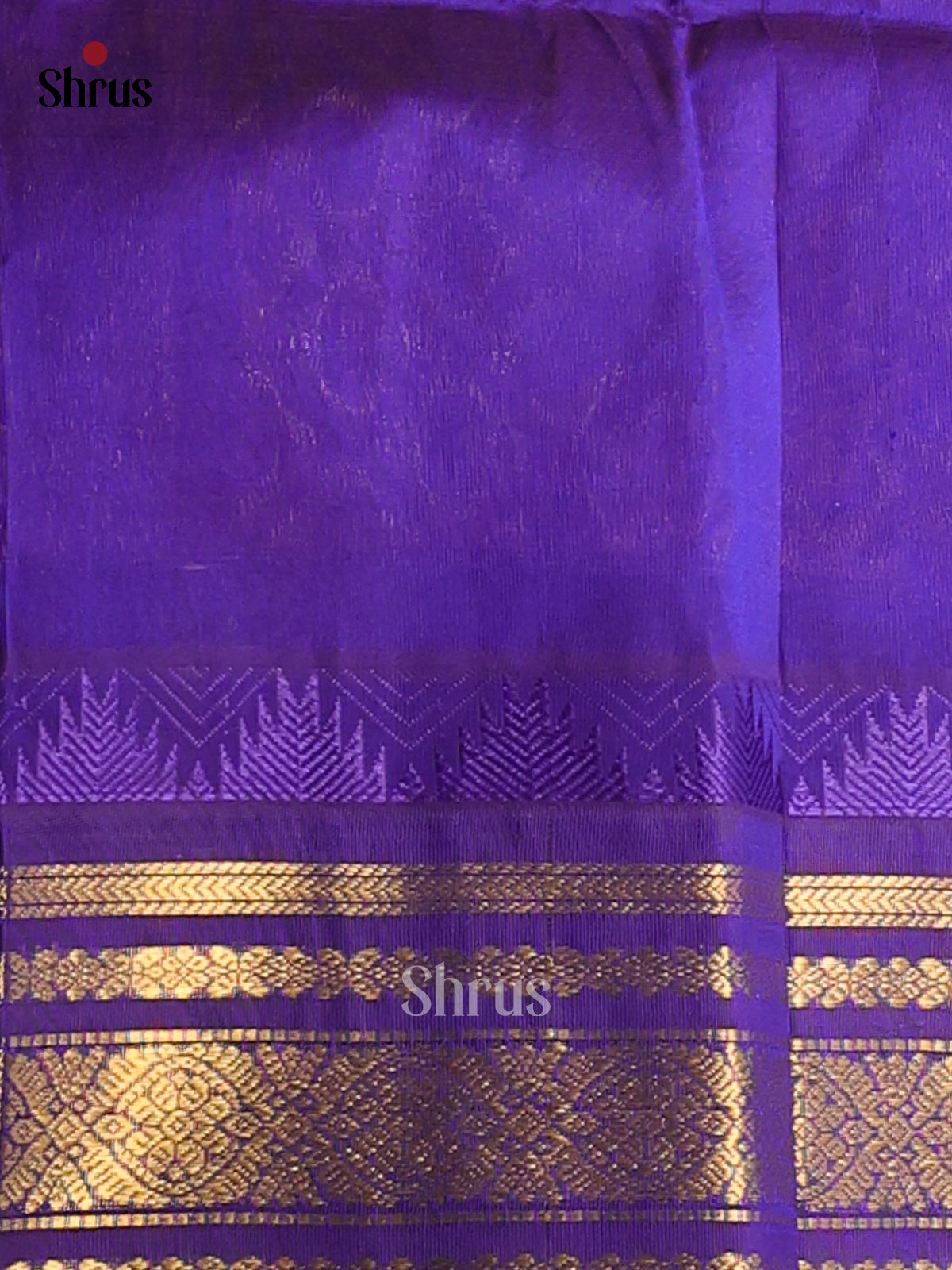 Radiant Orange Checked Silk Cotton Saree With Blue Rettapet Border & Zari Woven pallu - Shop on Shrus.com