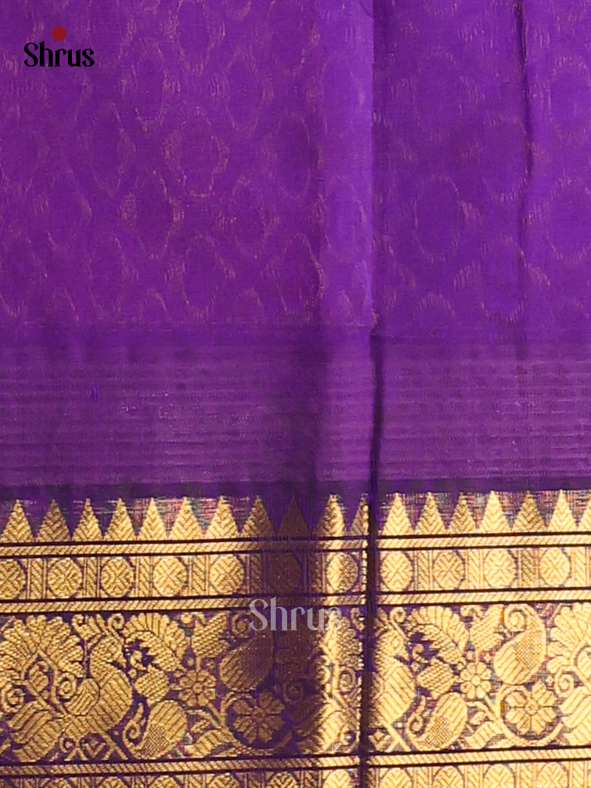 Chic Pink Silk Cotton Saree with Zari Checks & Manga Buttas, Violet Border & Brocade Pallu - Shop on Shrus.com