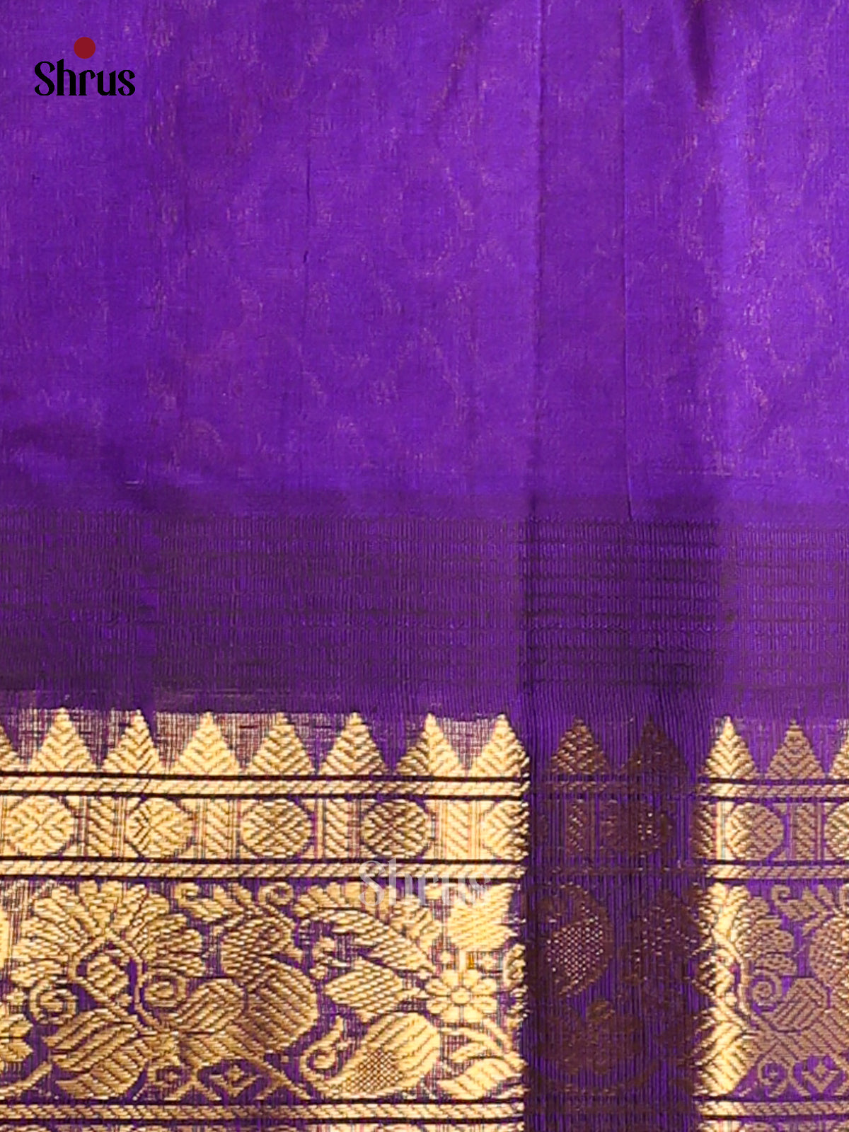 Charming Pink Silk Cotton Saree with Zari Checks & Buttas, Violet Border & Brocade Pallu - Shop on Shrus.com