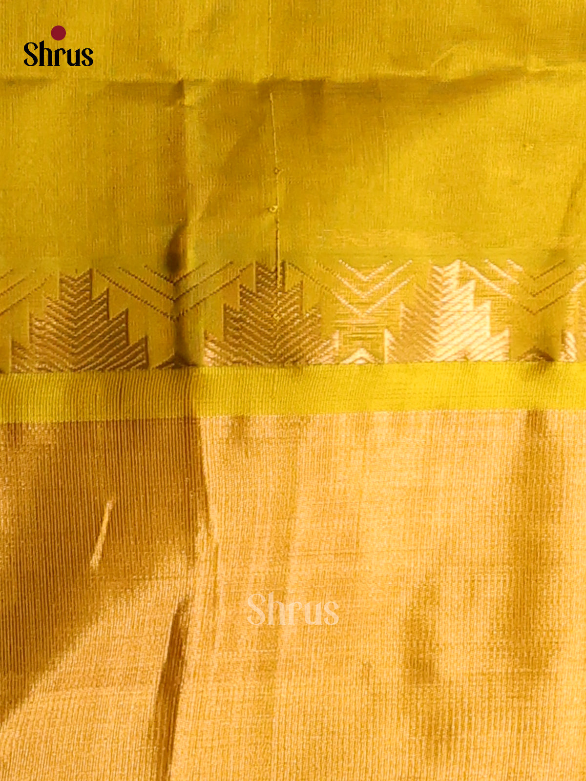 Classic Brown Silk Cotton Saree With Zari Checks, Dot Buttas & Yellow Border & Zari Pallu - Shop on Shrus.com