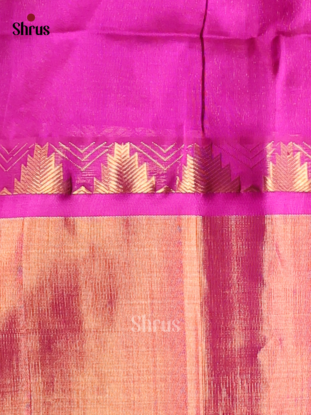 Vibrant Light Green Silk Cotton Saree With Checks & Magenta Zari Woven Border & Pallu - Shop on Shrus.com