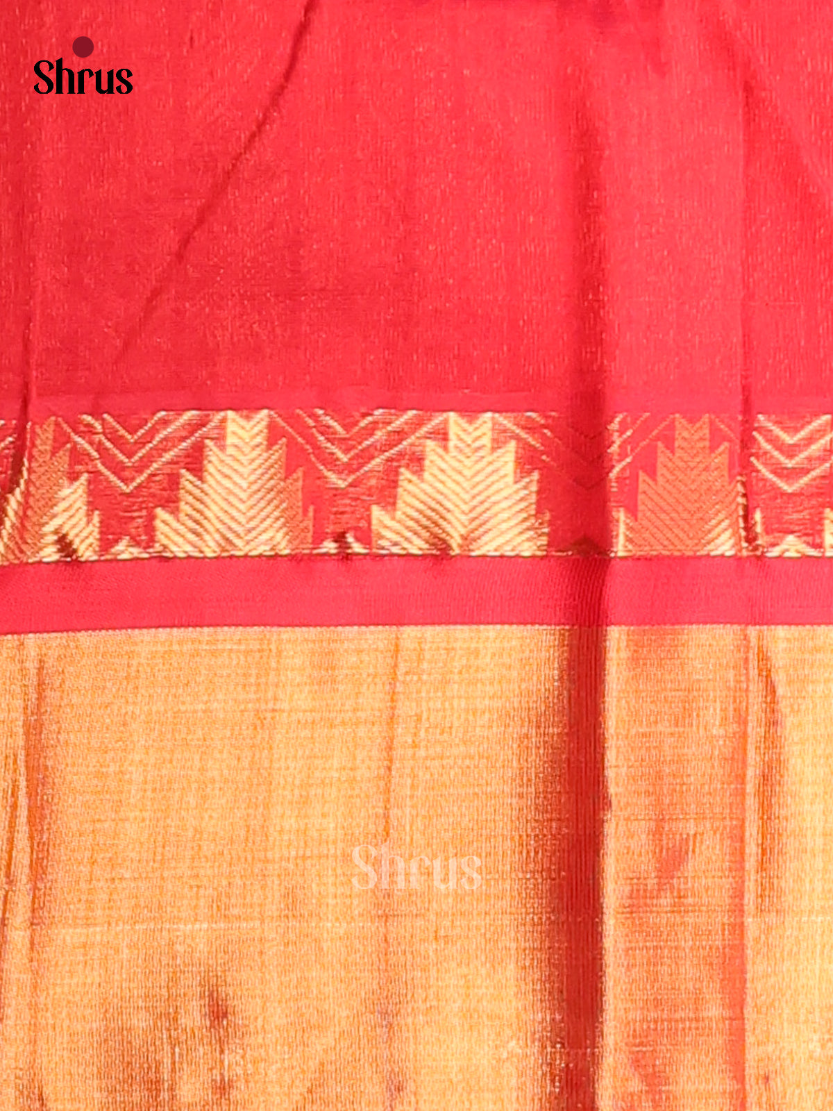 Violet with Red - DDS12121 - Silk Cotton Saree - Shop on Shrus.com