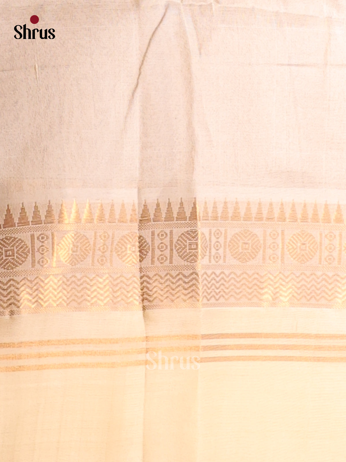 Classic Violet Silk Cotton Saree With Zari Checks, Cream Rettapet Border & Zari Pallu - Shop on Shrus.com