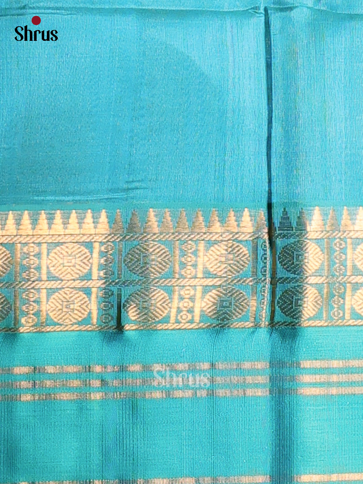 Classic Dark Purple Checked Silk Cotton Saree With Blue Rettapet Border & Zari Pallu - Shop on Shrus.com