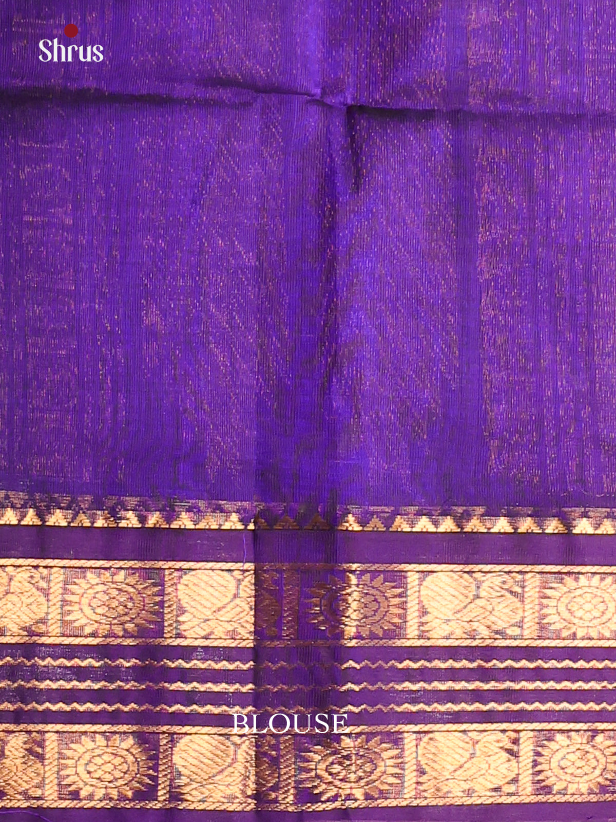 Classic Teal Green Checked Silk Cotton Saree With Violet Rettapet Border & Zari Pallu - Shop on Shrus.com