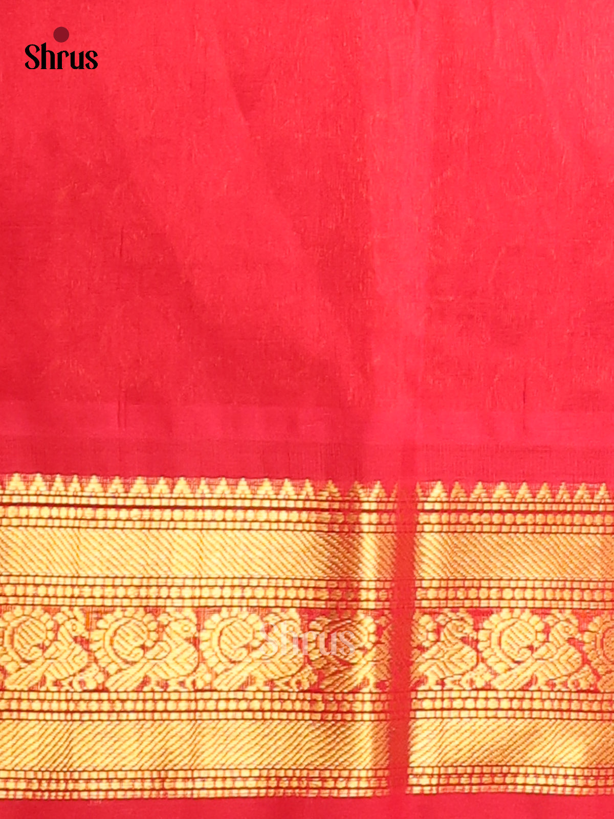 Classic Dark Green Checked Silk Cotton Saree With Red Rettapet Border & Zari Pallu - Shop on Shrus.com