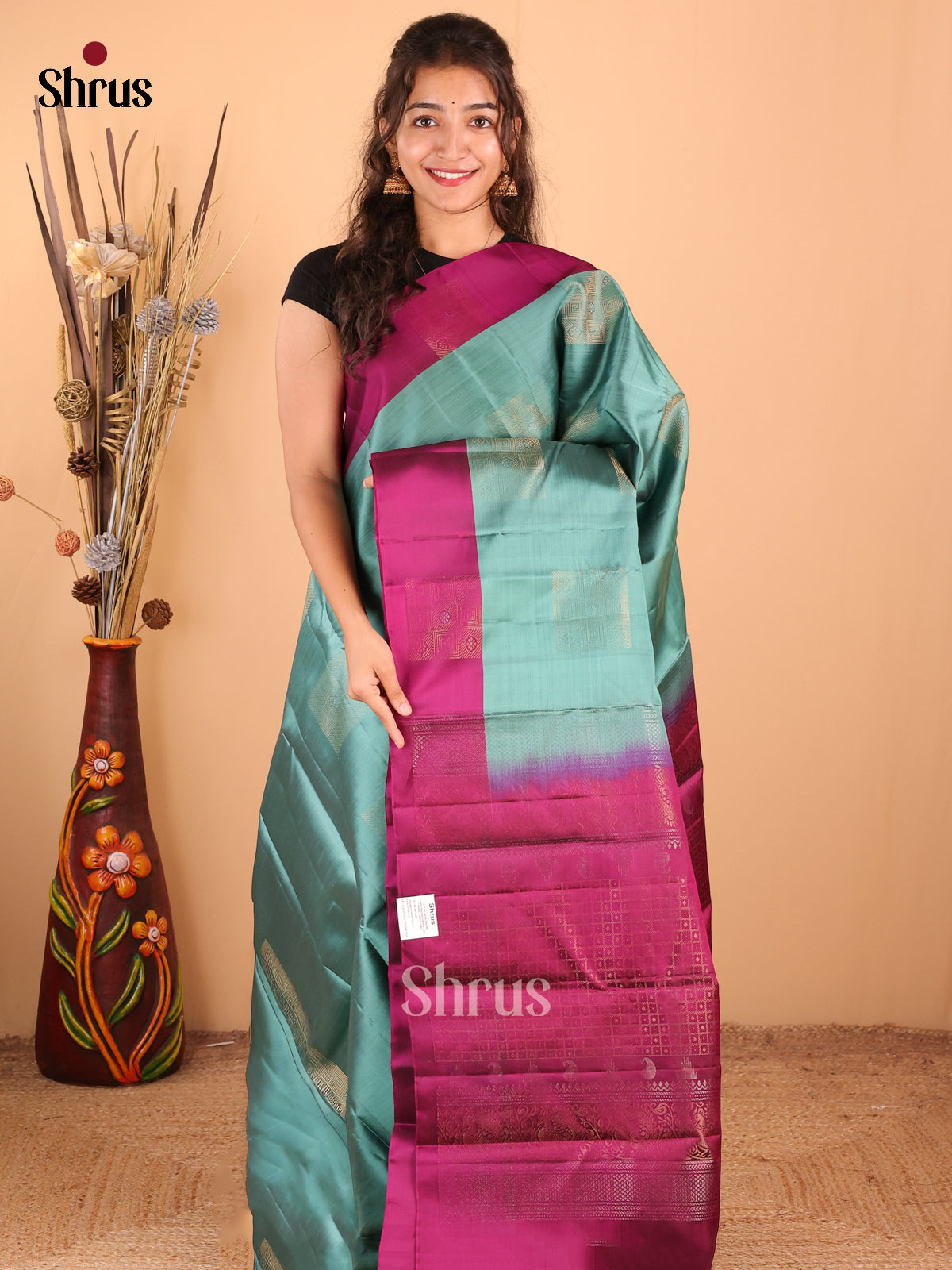 DDS15170 - Softsilk-halfpure Saree - Shop on Shrus.com
