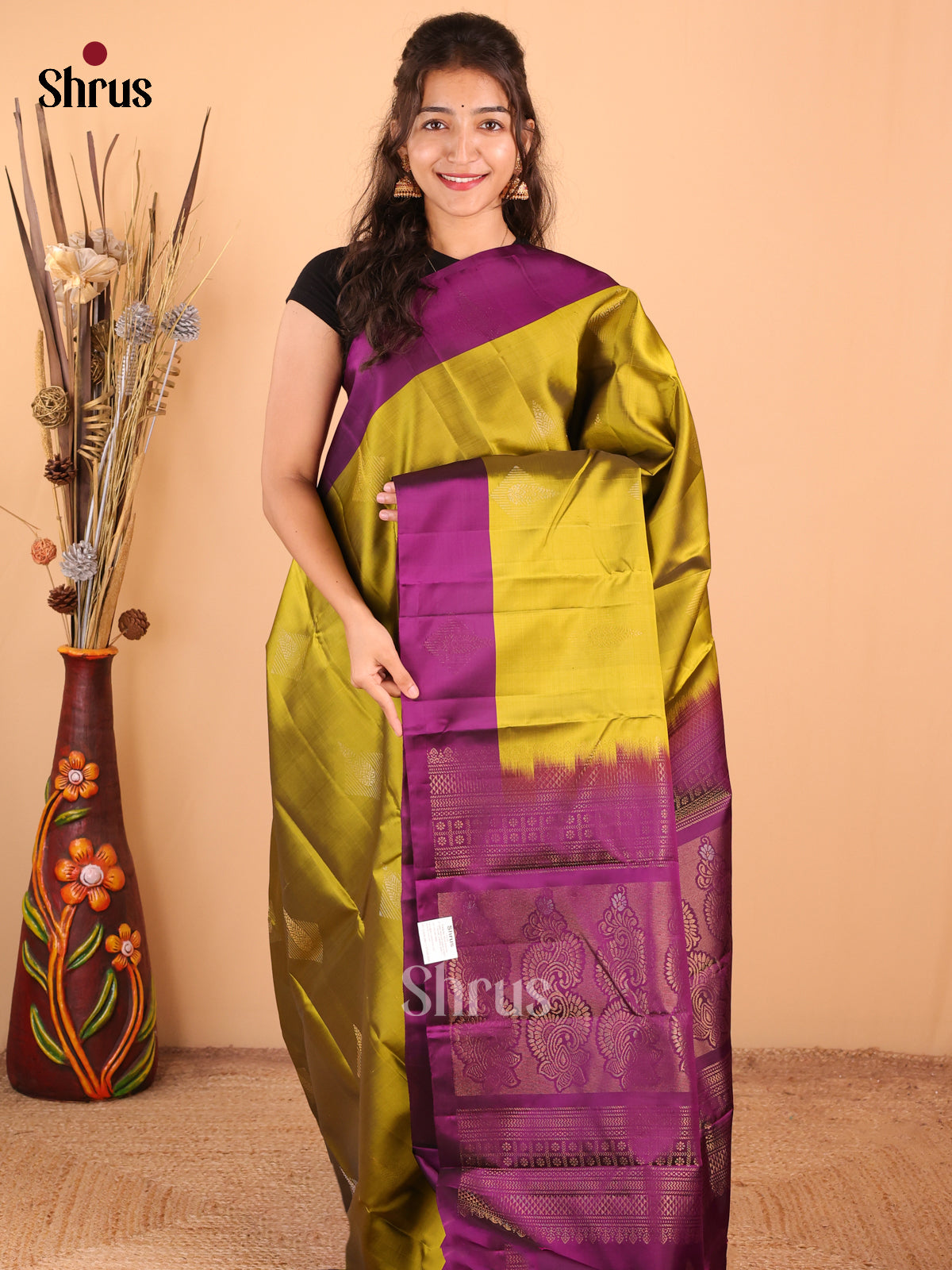 DDS15182 - Softsilk-halfpure Saree - Shop on Shrus.com