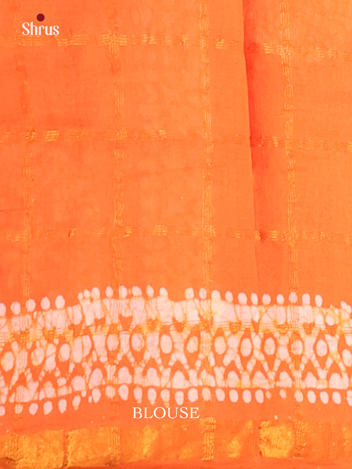 Red with Orange - DDS15239 - Sungudi Cotton Saree - Shop on Shrus.com