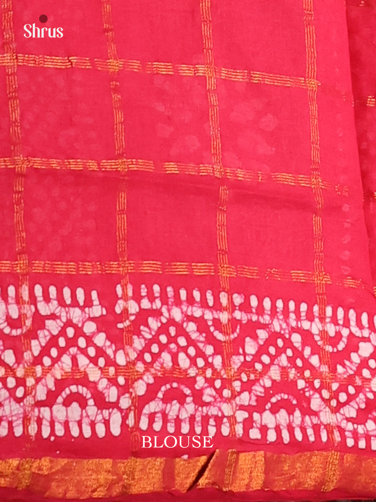 Blue with Red - DDS15241 - Sungudi Cotton Saree - Shop on Shrus.com