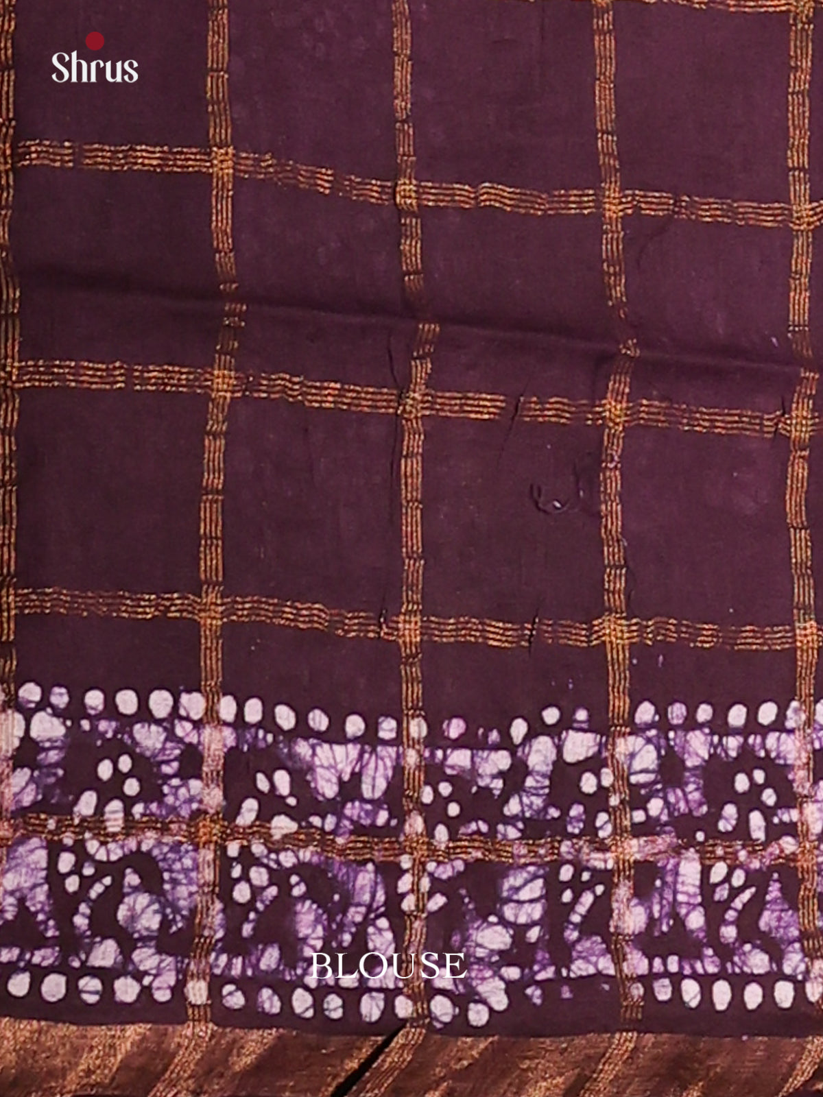 Purple with Brown - DDS15245 - Sungudi Cotton Saree - Shop on Shrus.com