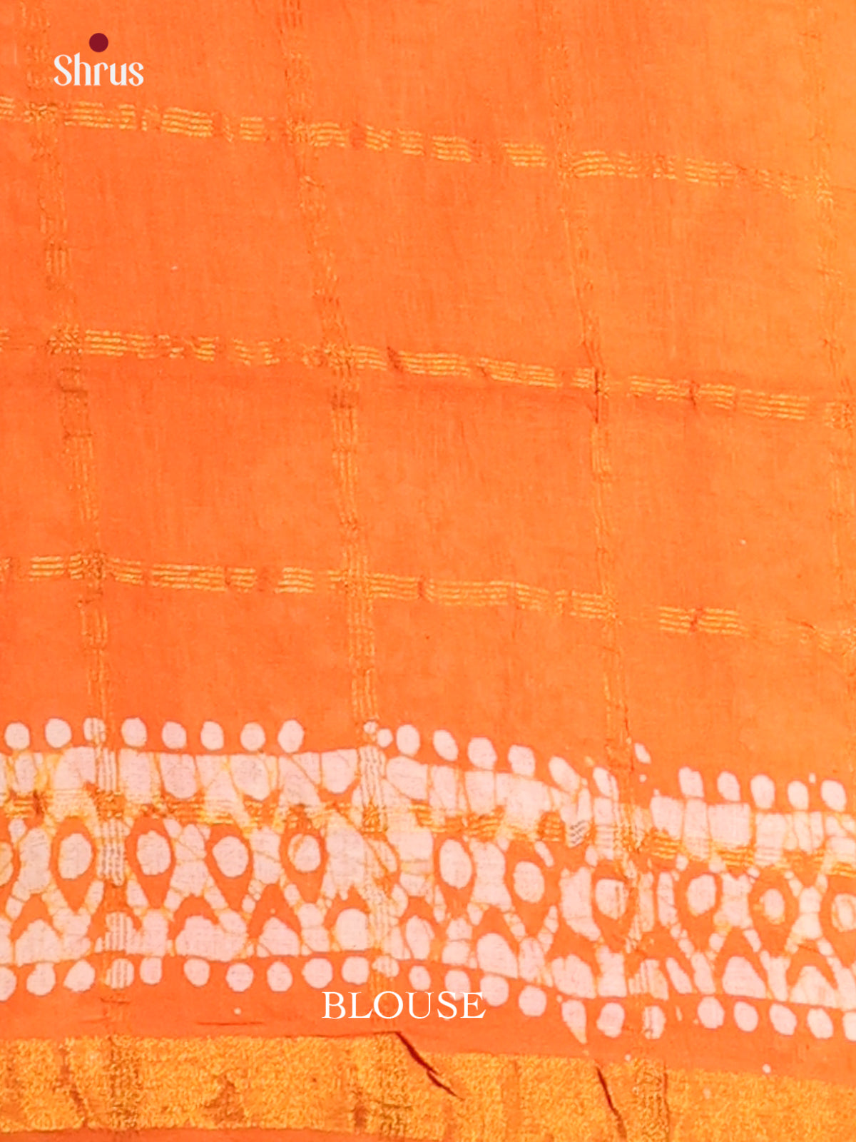 Dark Green with Orange - DDS15246 - Sungudi Cotton Saree - Shop on Shrus.com