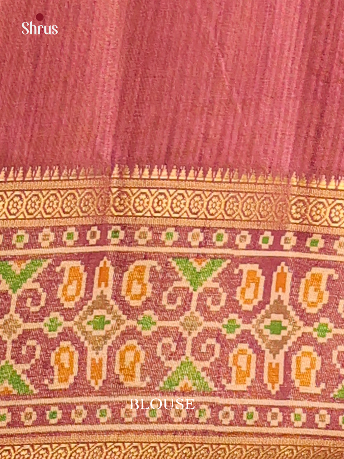 Brown with Purple - DDS16004 - Semi Patola Saree - Shop on Shrus.com