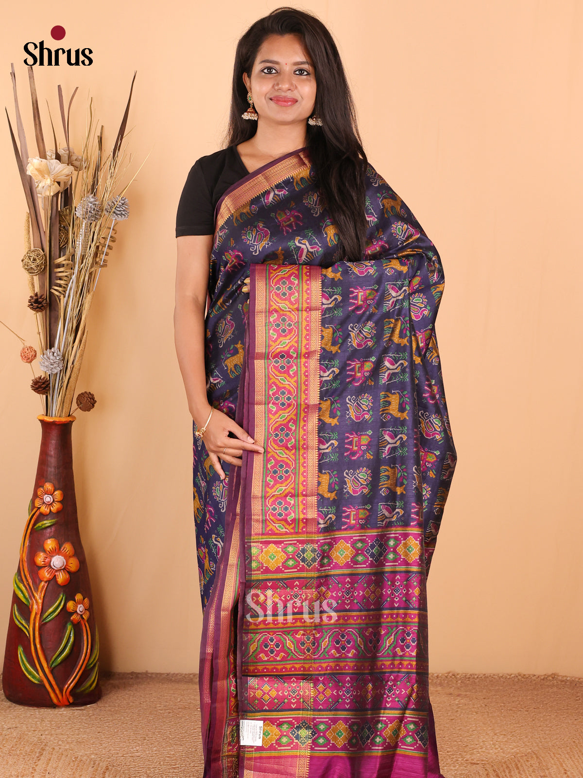 DDS16009 - Semi Patola Saree - Shop on Shrus.com