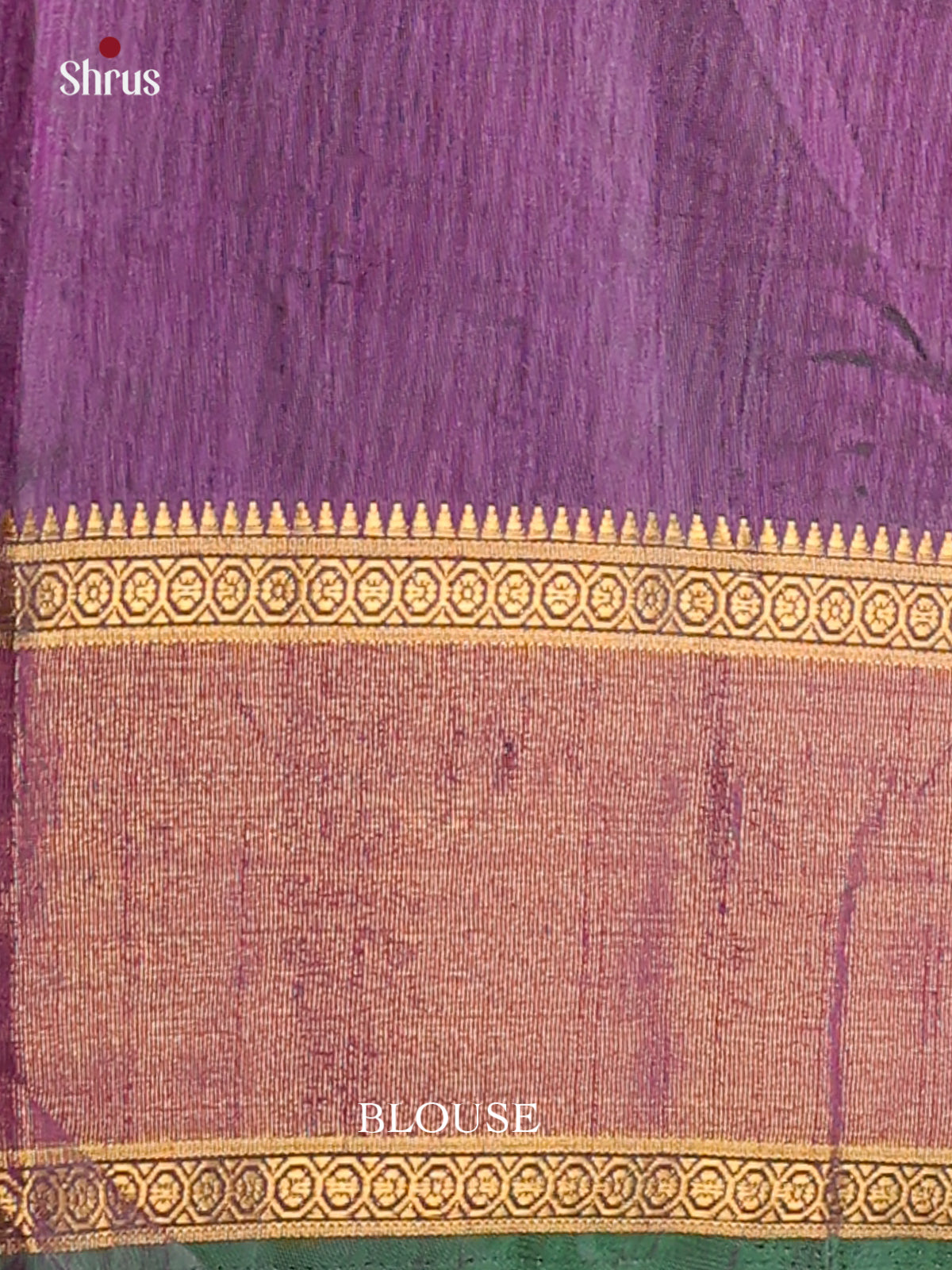 Green with Purple - DDS16010 - Semi Patola Saree - Shop on Shrus.com