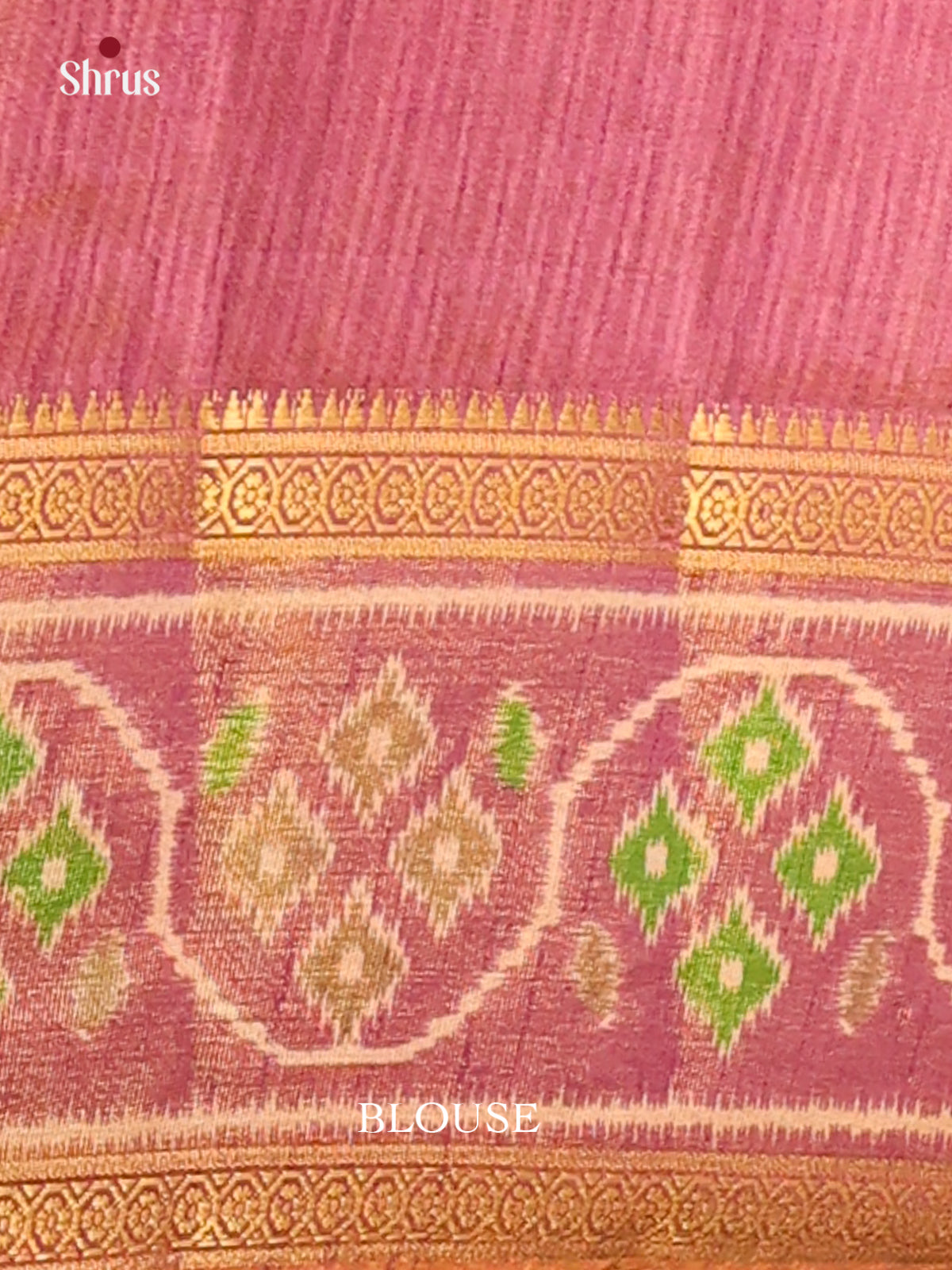 brown with Pink - DDS16012 - Semi Patola Saree - Shop on Shrus.com
