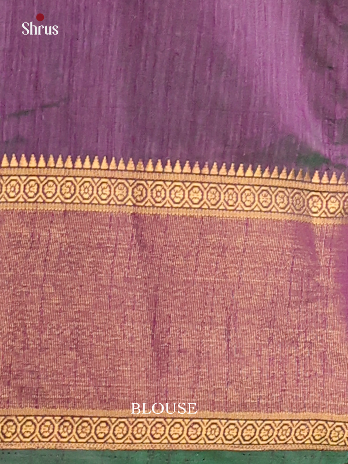 Green with Purple - DDS16035 - Semi Patola Saree - Shop on Shrus.com