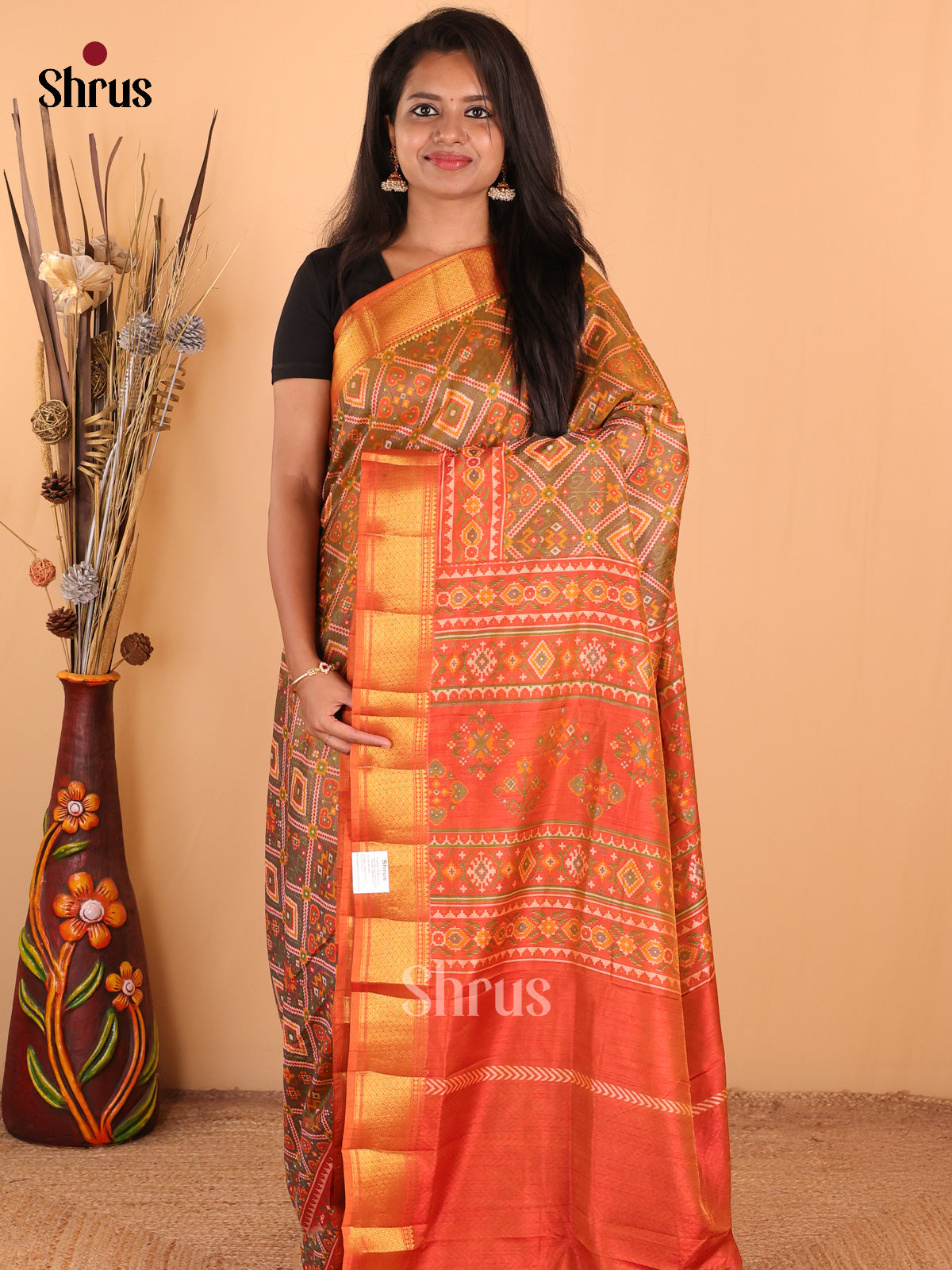 DDS16066 - Semi Patola Saree - Shop on Shrus.com