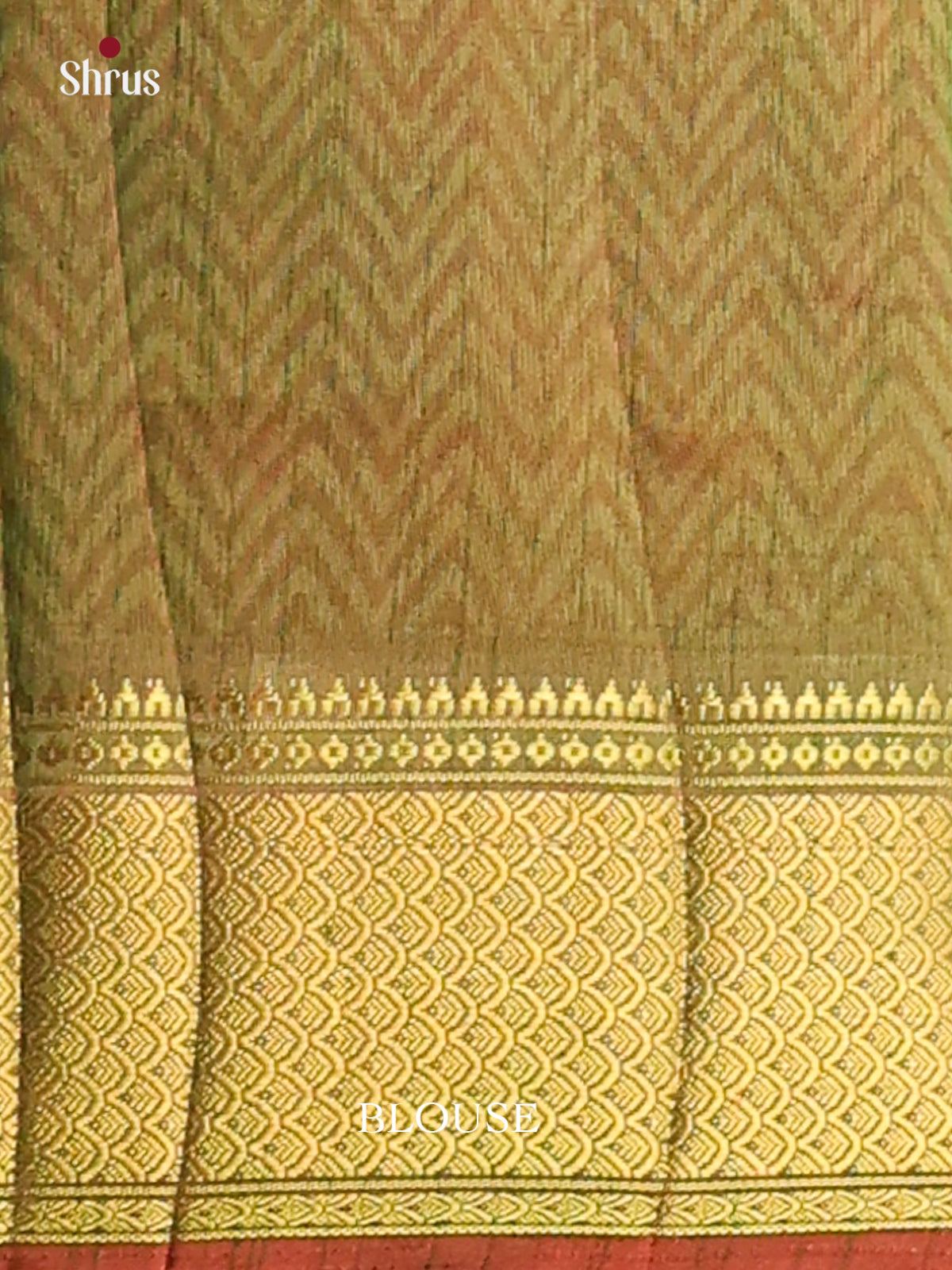 Pink with Green - DDS16080 - Semi Patola Saree - Shop on Shrus.com