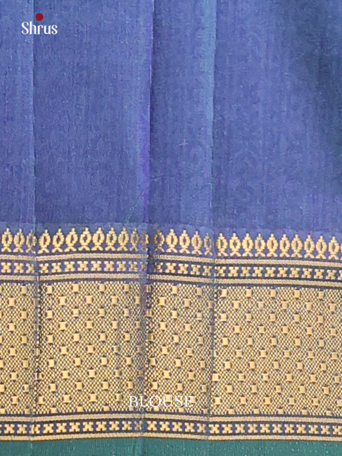 Green with Blue - DDS16083 - Semi Patola Saree - Shop on Shrus.com