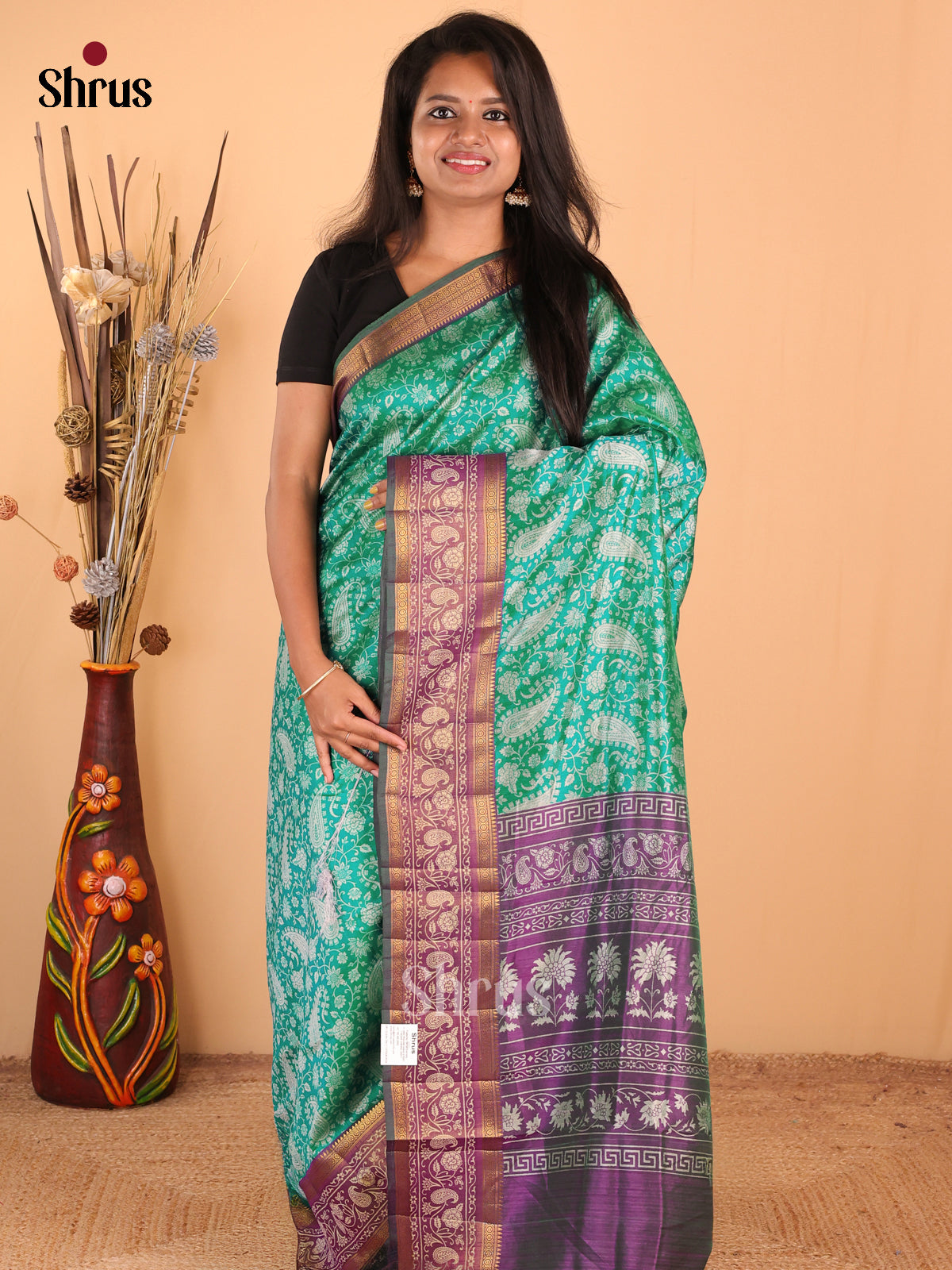 DDS16087 - Semi Patola Saree - Shop on Shrus.com