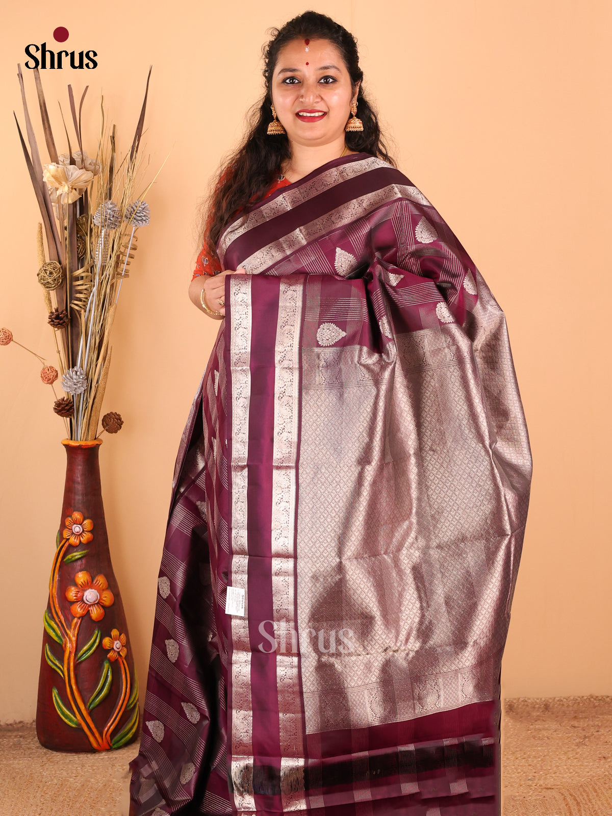 DDS17001 - Kanchipuram silk Saree - Shop on Shrus.com