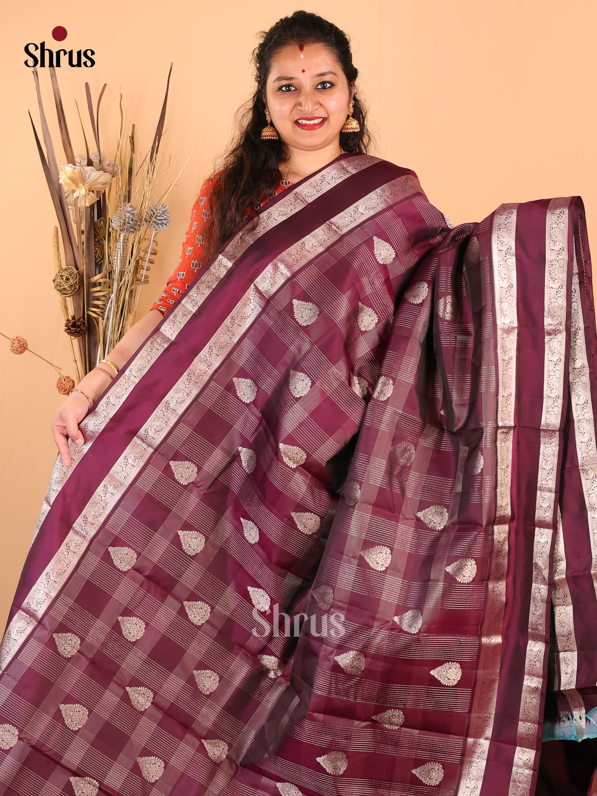 DDS17001 - Kanchipuram silk Saree - Shop on Shrus.com