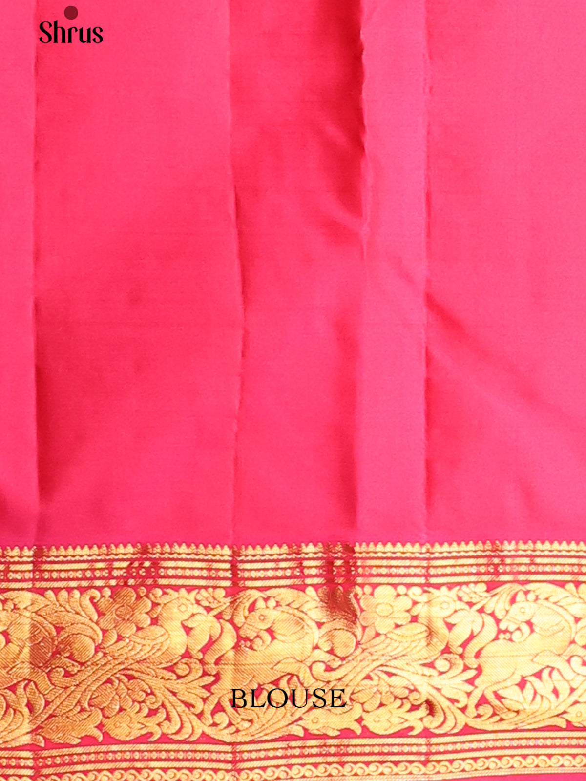 Glorious Mustard Kanchipuram silk Saree with zari stripes & Maroon Zari Border-3