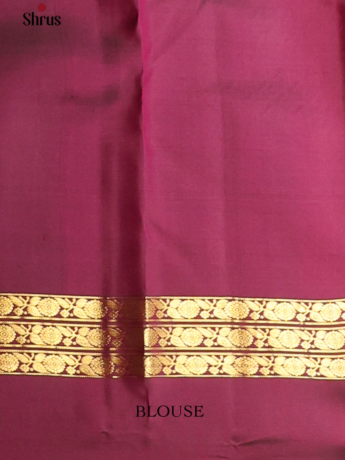 Shimmery Arakku Maroon Kanchipuram silk Saree zari woven brocade pallu - Shop on Shrus.com