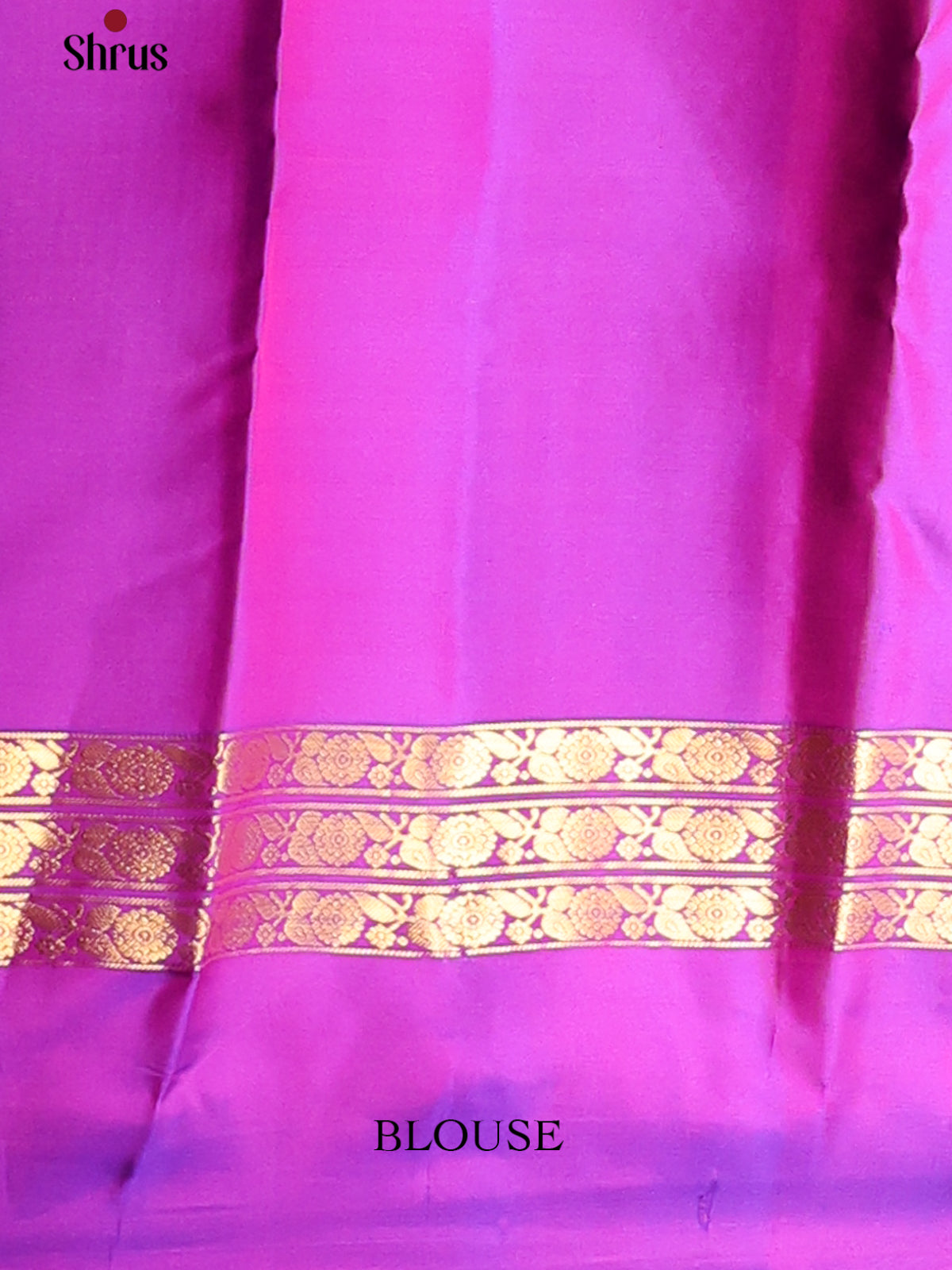 Pretty Purple single tone Kanchipuram silk Saree zari checks , brocade pallu - Shop on Shrus.com