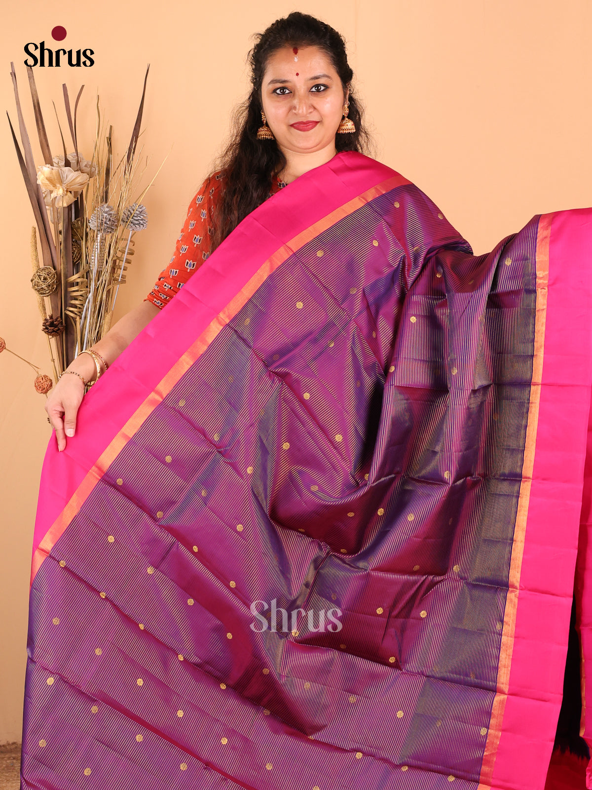 DDS17013 - Kanchipuram silk Saree - Shop on Shrus.com