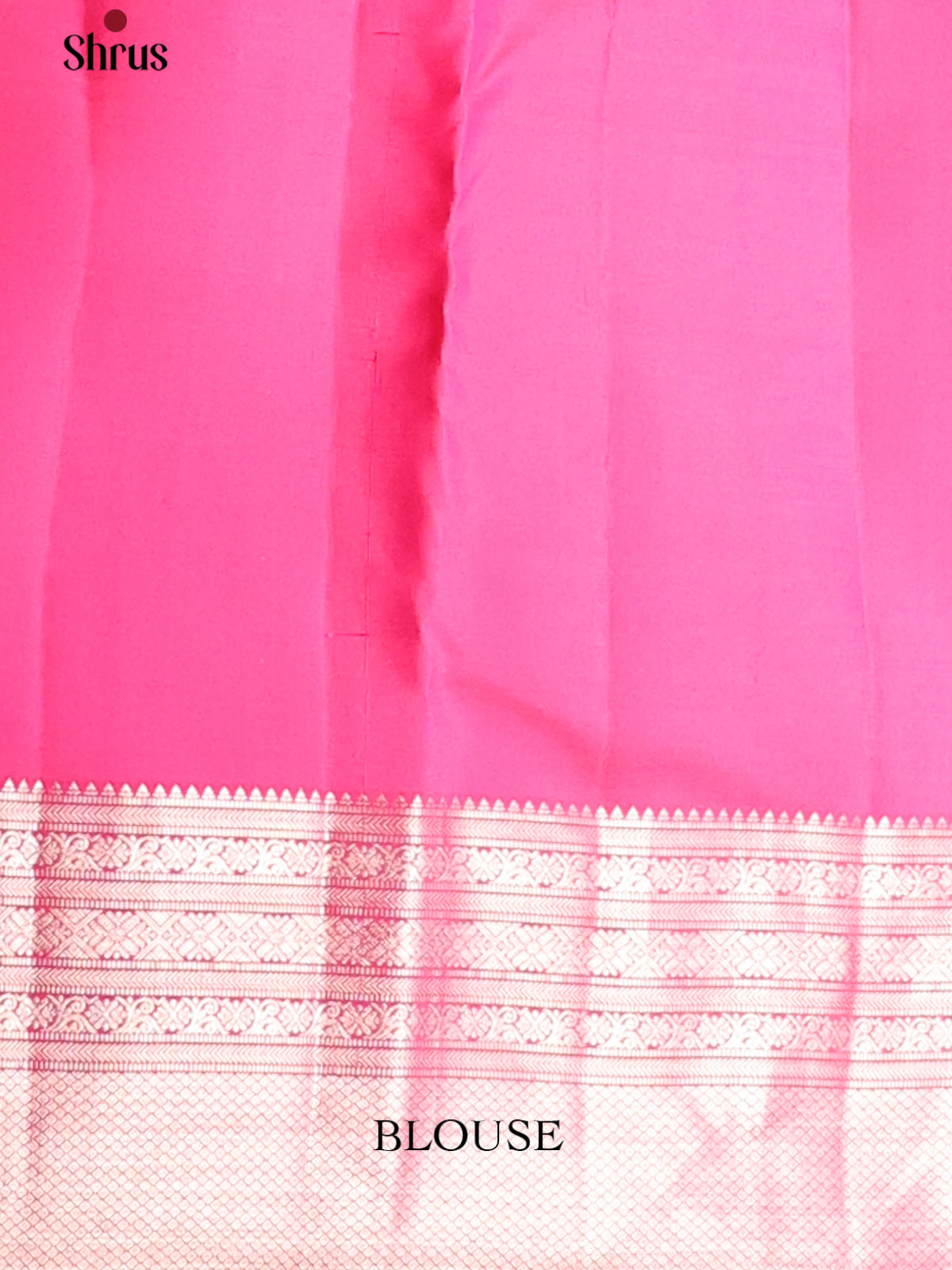 Graceful Pink Monochrome Kanchipuram silk Saree zari buttas & floral pallu - Shop on Shrus.com