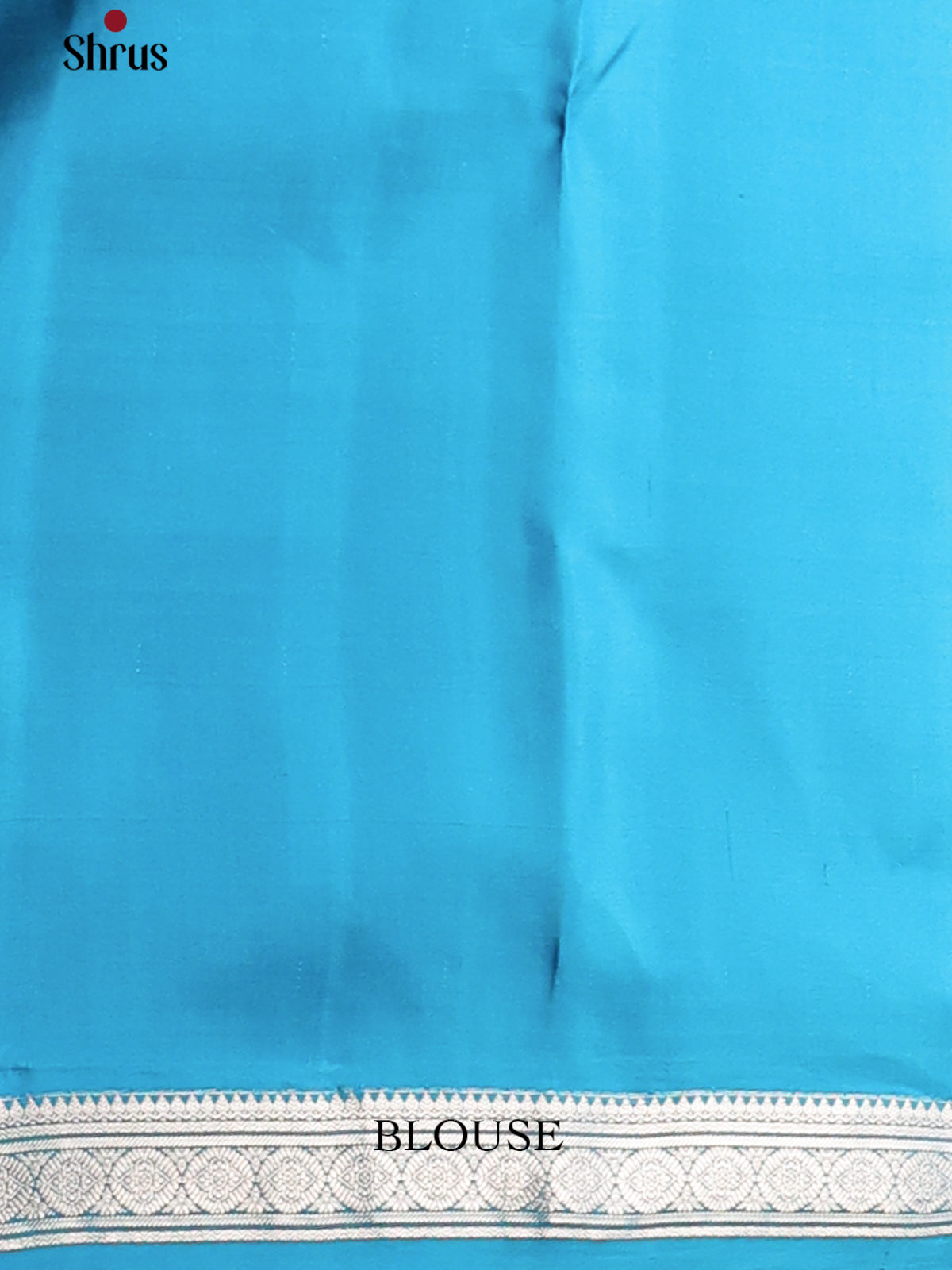 Elegant Blue Kanchipuram silk Saree with zari checks, thin border & Brocade Pallu-3