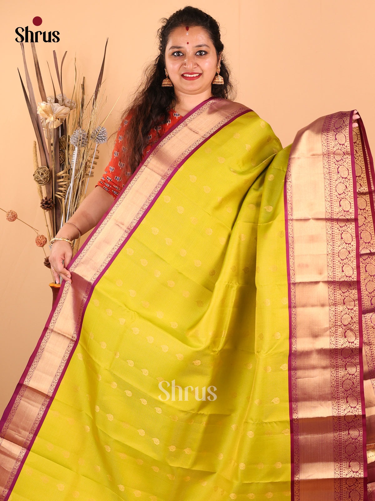 DDS17044 - Kanchipuram silk Saree - Shop on Shrus.com