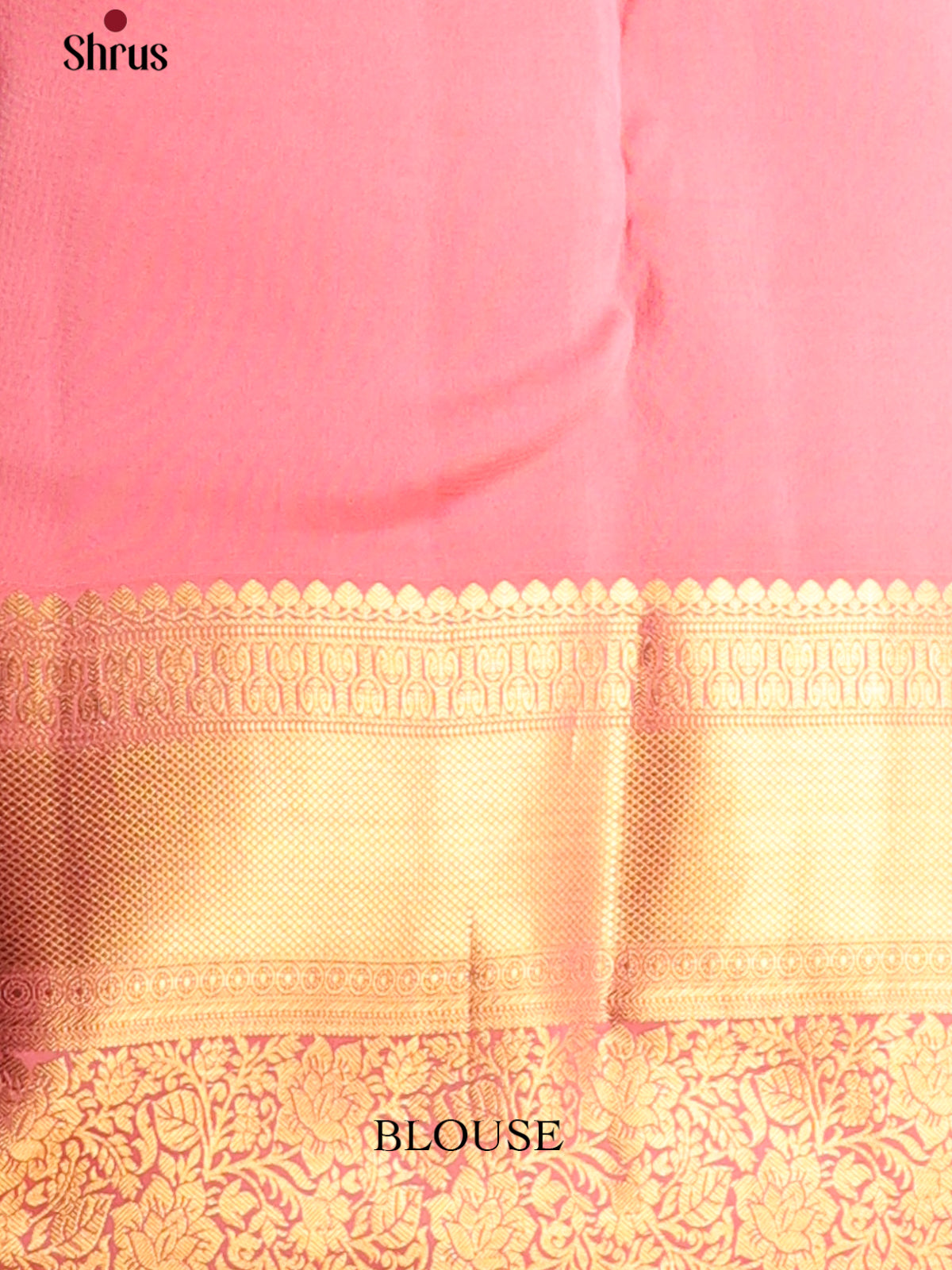 Vibrant Double Shaded Blue Kanchipuram silk Saree with zari stripes & floral buttas - Shop on Shrus.com