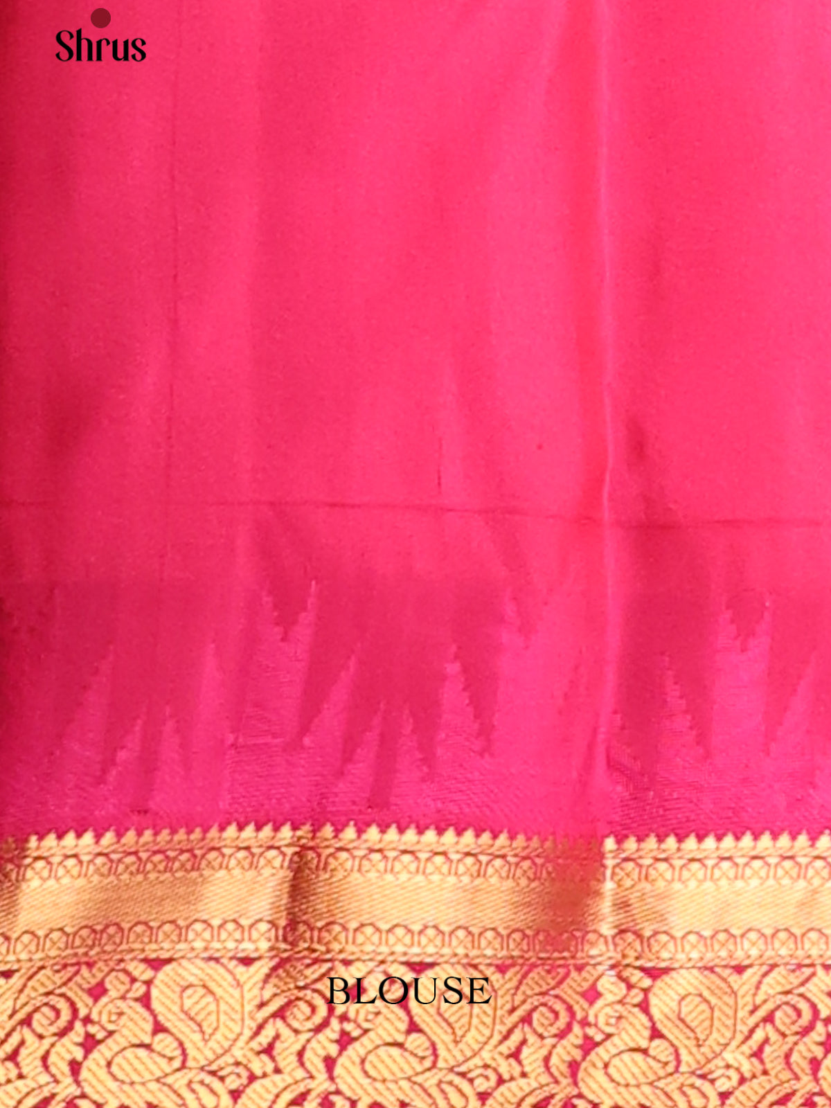 Elegant Violet Kanchipuram silk Saree with golden zari buttas, criss cross brocade pallu - Shop on Shrus.com