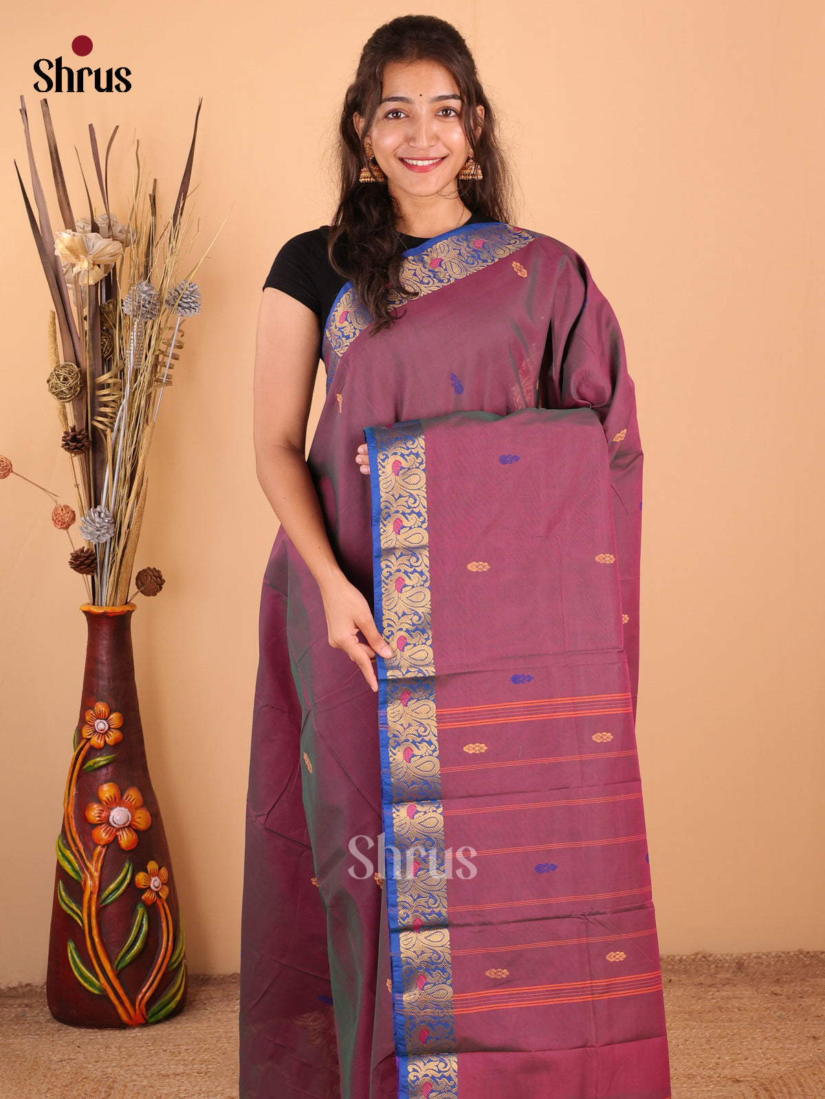 DDS18113 - Chettinad Mix Cotton Saree - Shop on Shrus.com